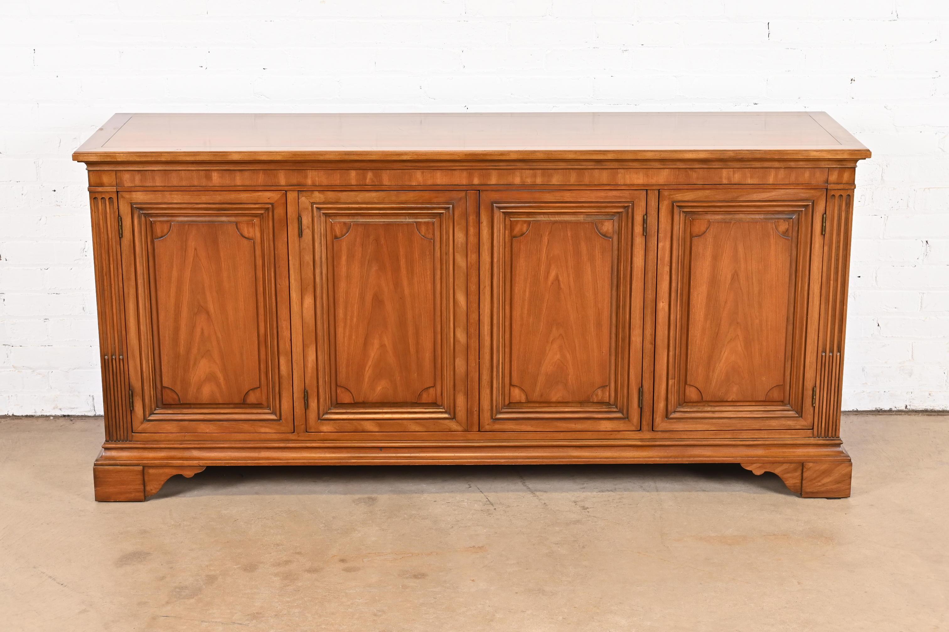 American Kindel Furniture French Regency Louis Philippe Cherry Wood Sideboard, 1960s For Sale