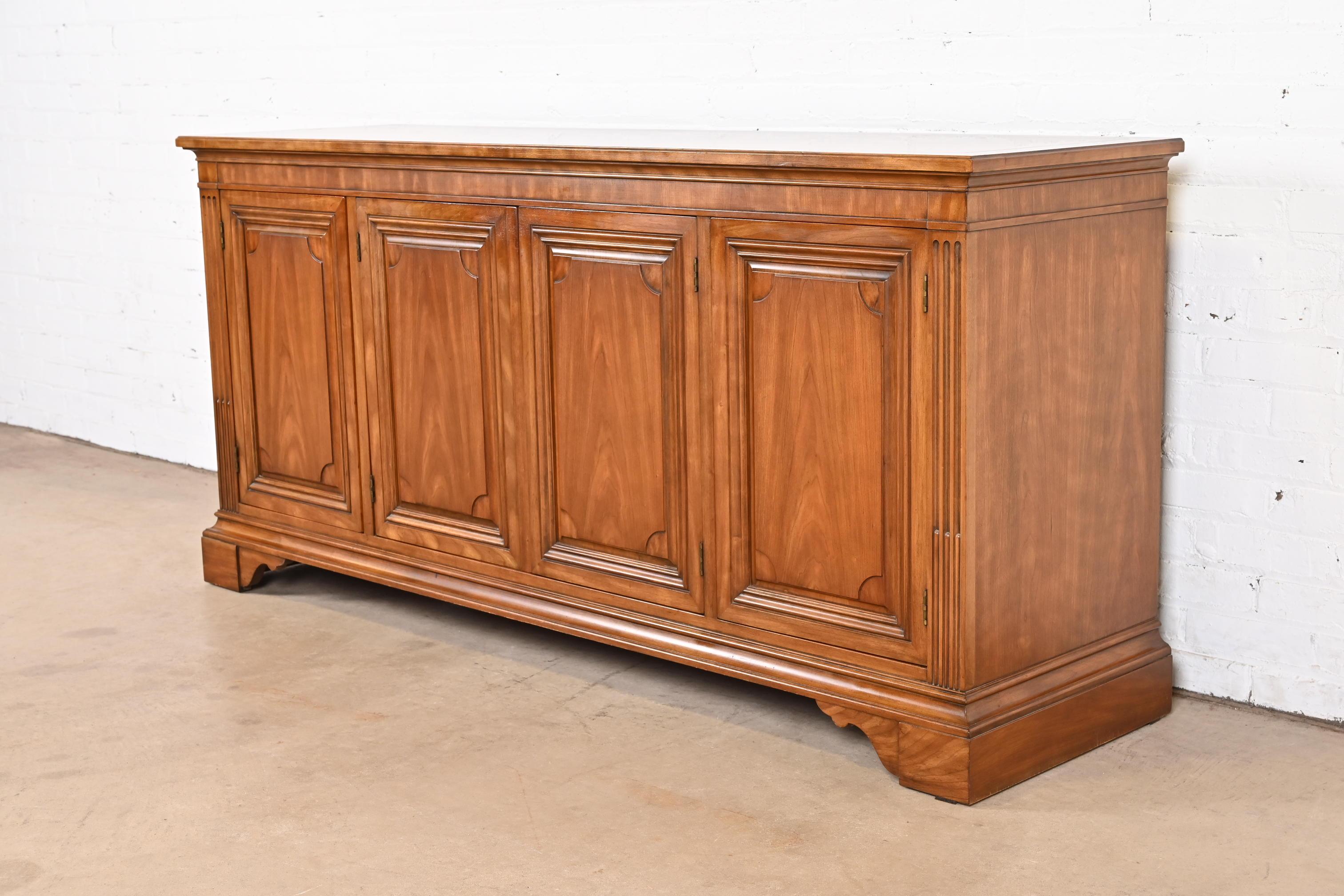 Kindel Furniture French Regency Louis Philippe Cherry Wood Sideboard, 1960s In Good Condition For Sale In South Bend, IN