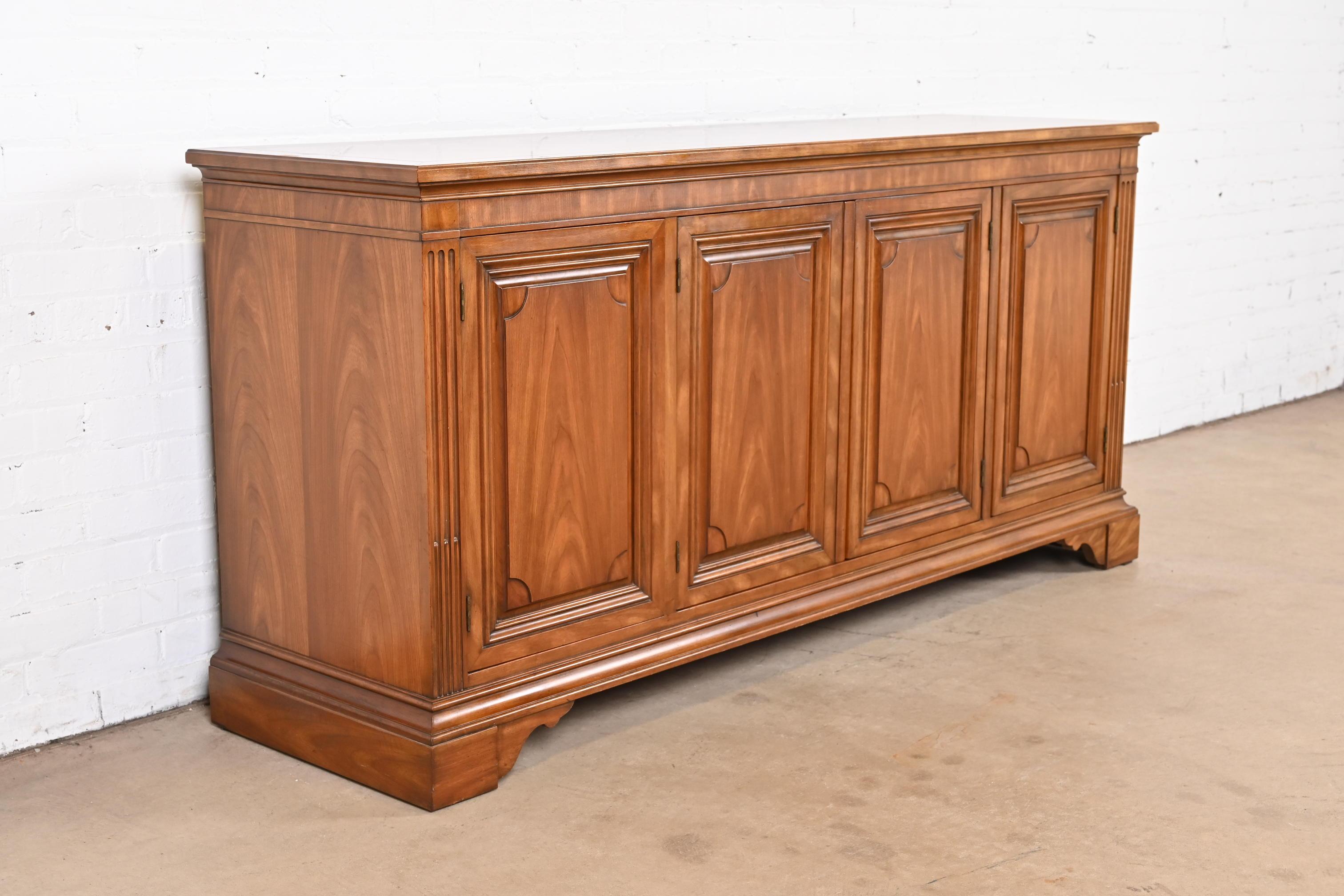 Kindel Furniture French Regency Louis Philippe Cherry Wood Sideboard, 1960s For Sale 1