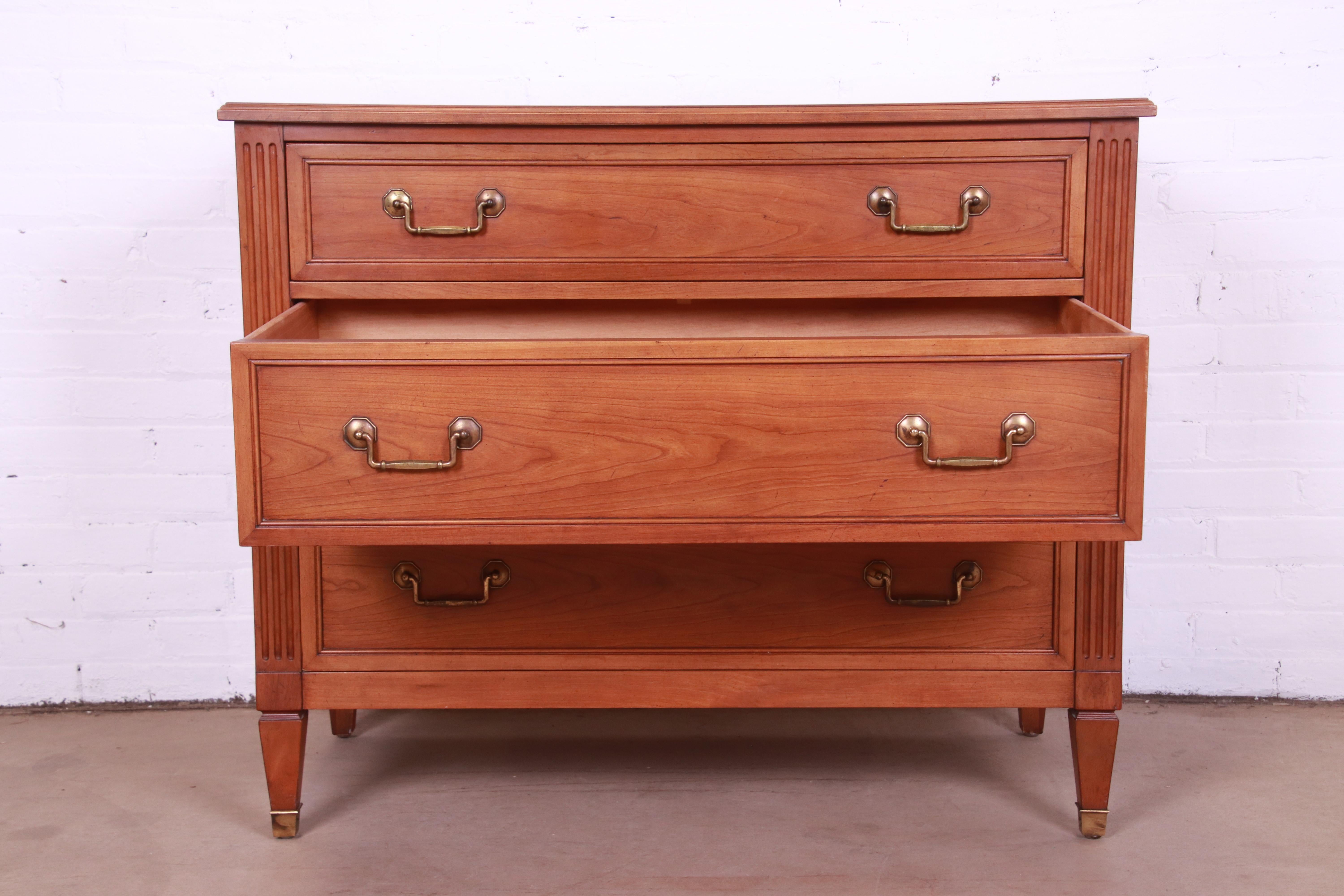 Kindel Furniture French Regency Louis XV Cherry Wood Dresser Chest 5