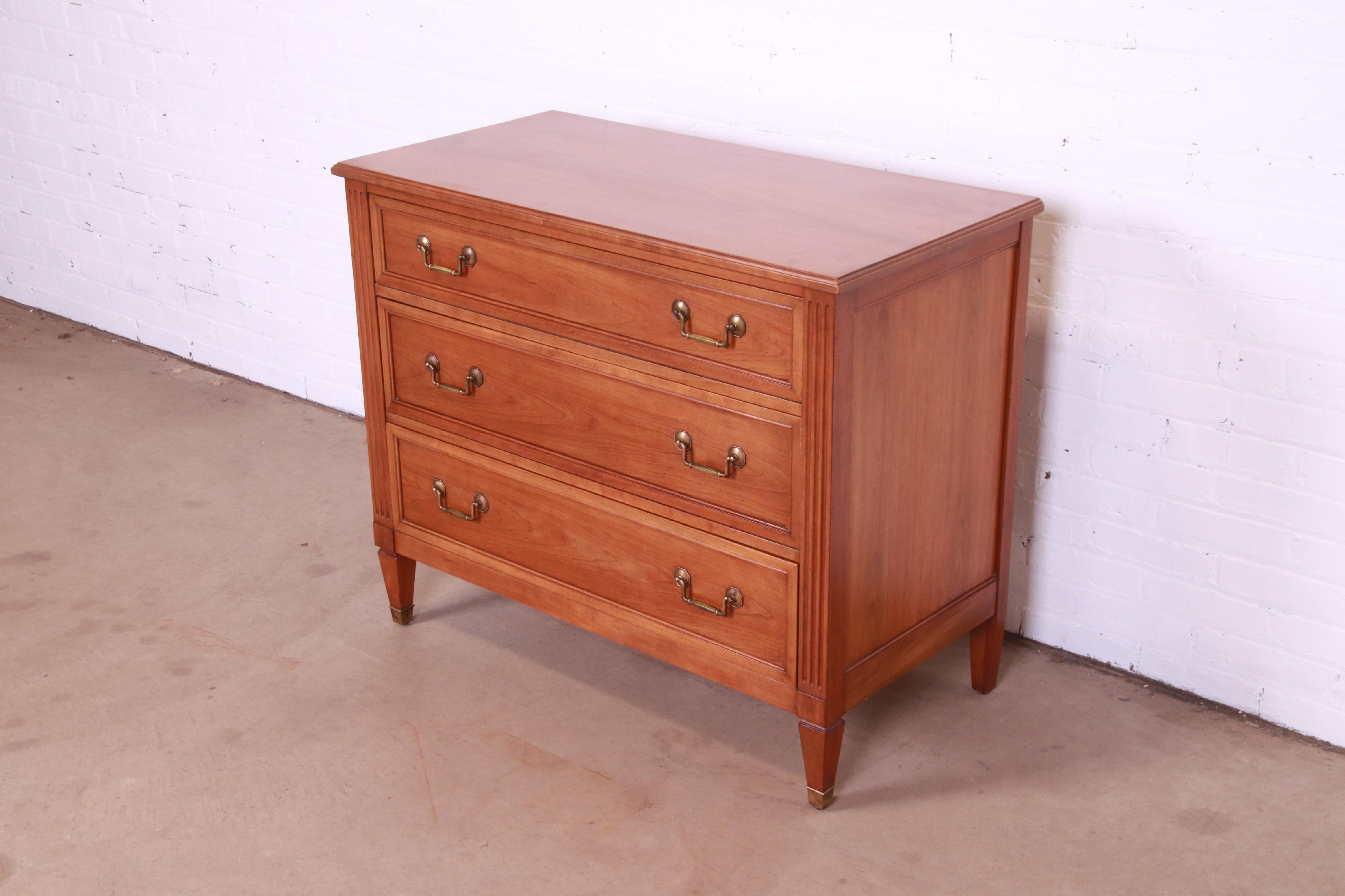 American Kindel Furniture French Regency Louis XV Cherry Wood Dresser Chest