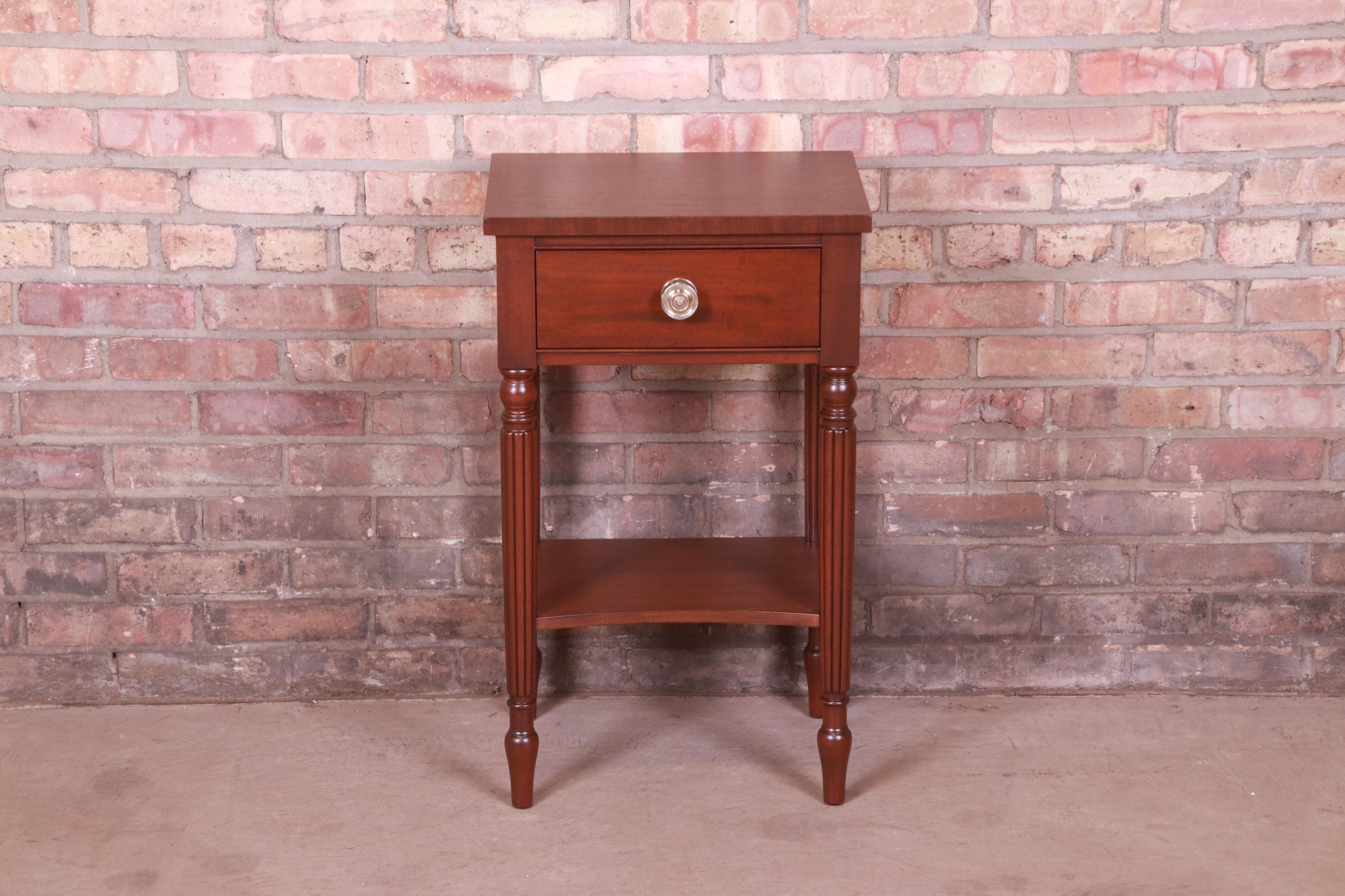 American Kindel Furniture French Regency Louis XVI Bedside Table, Newly Refinished