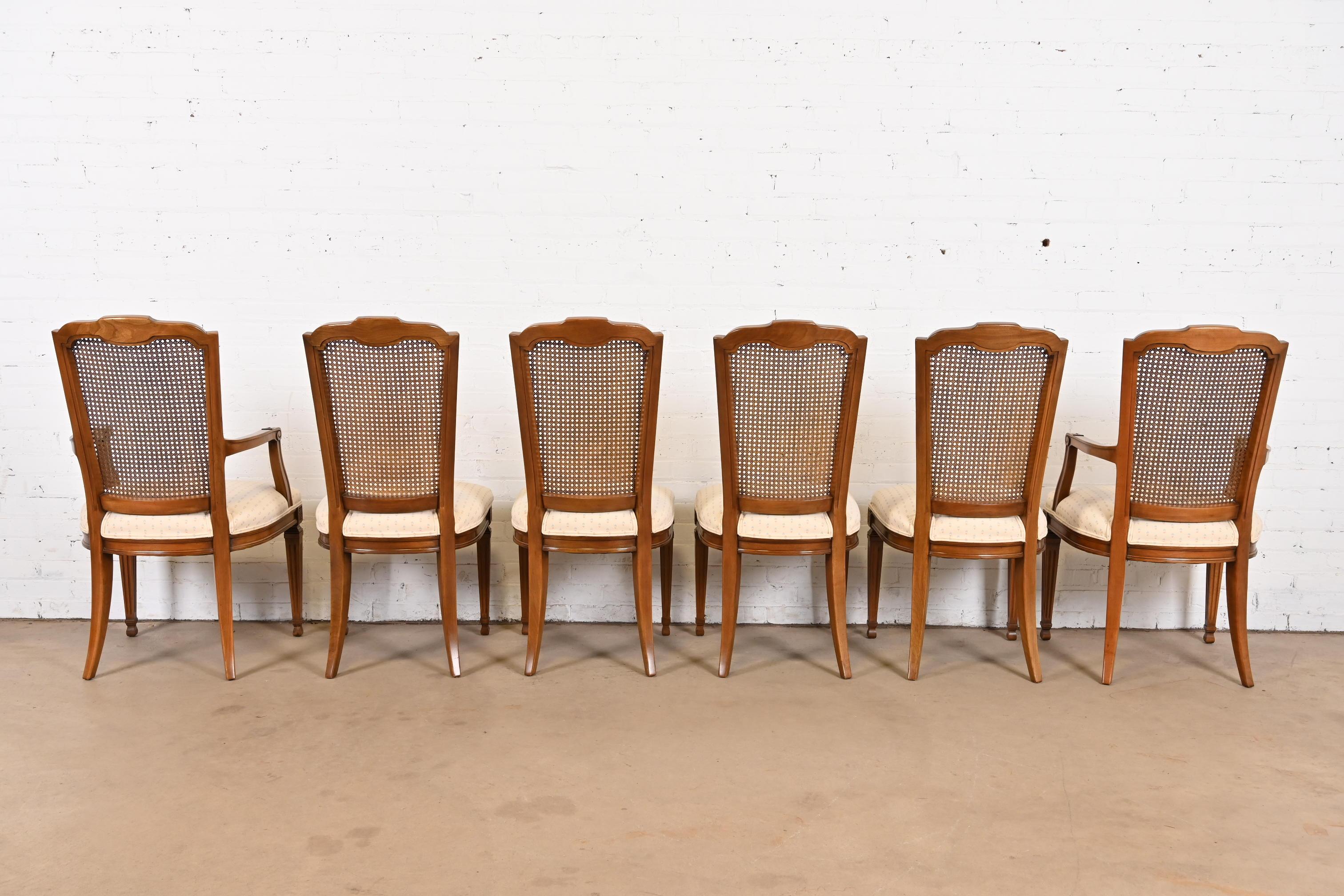 Kindel Furniture French Regency Louis XVI Carved Cherry Wood Dining Chairs 1