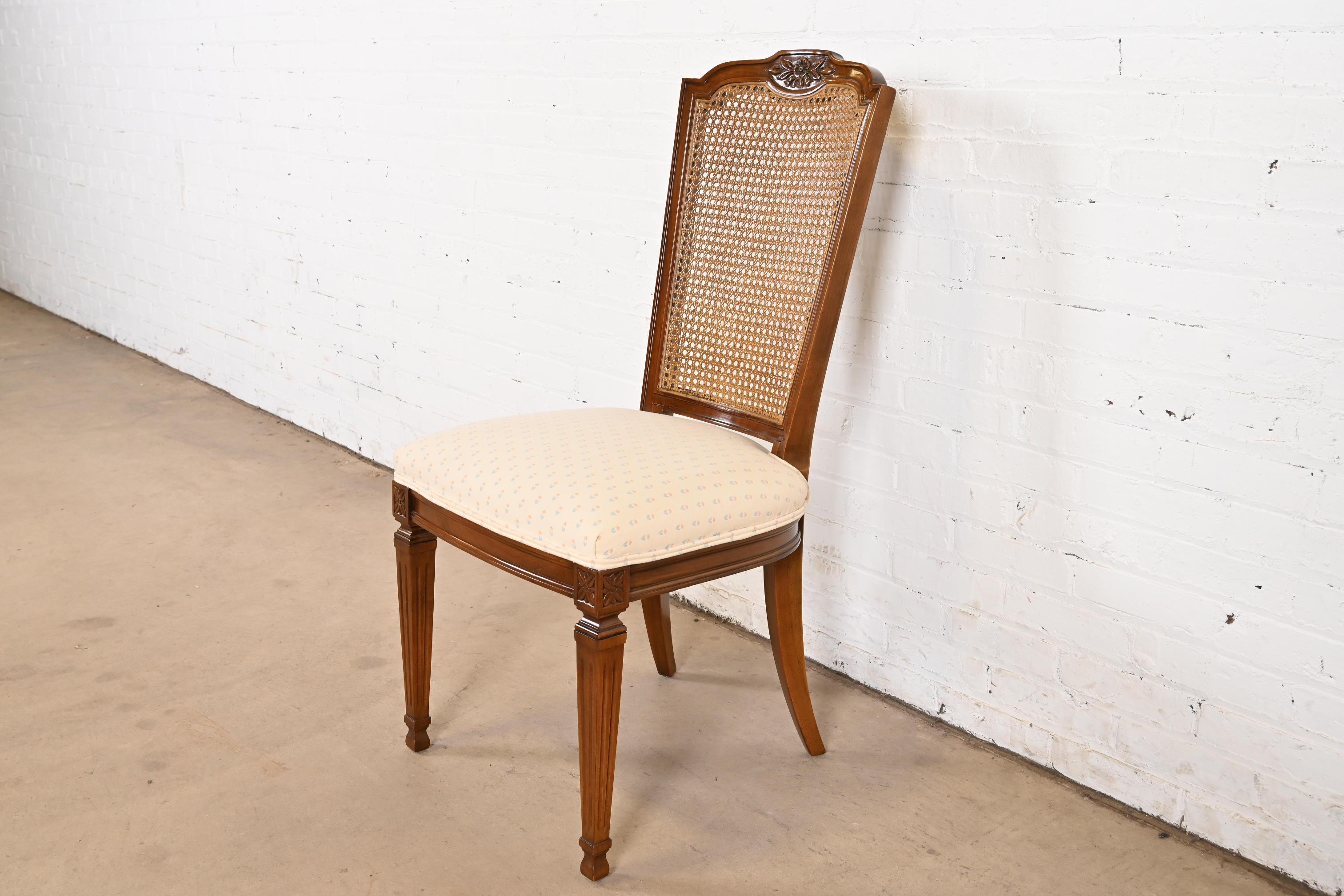 Kindel Furniture French Regency Louis XVI Carved Cherry Wood Dining Chairs 2