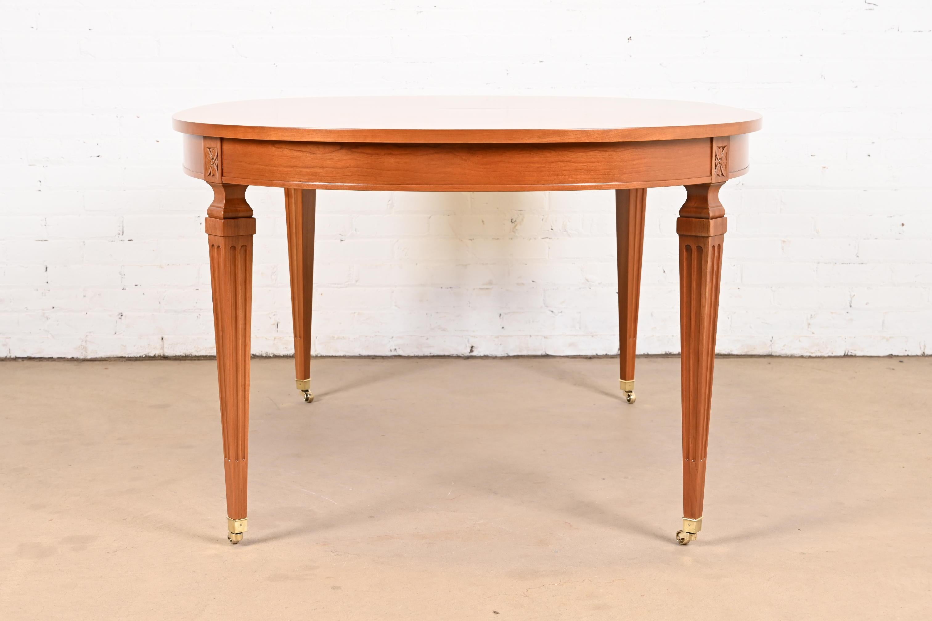 Kindel Furniture French Regency Louis XVI Cherry Dining Table, Newly Refinished 8
