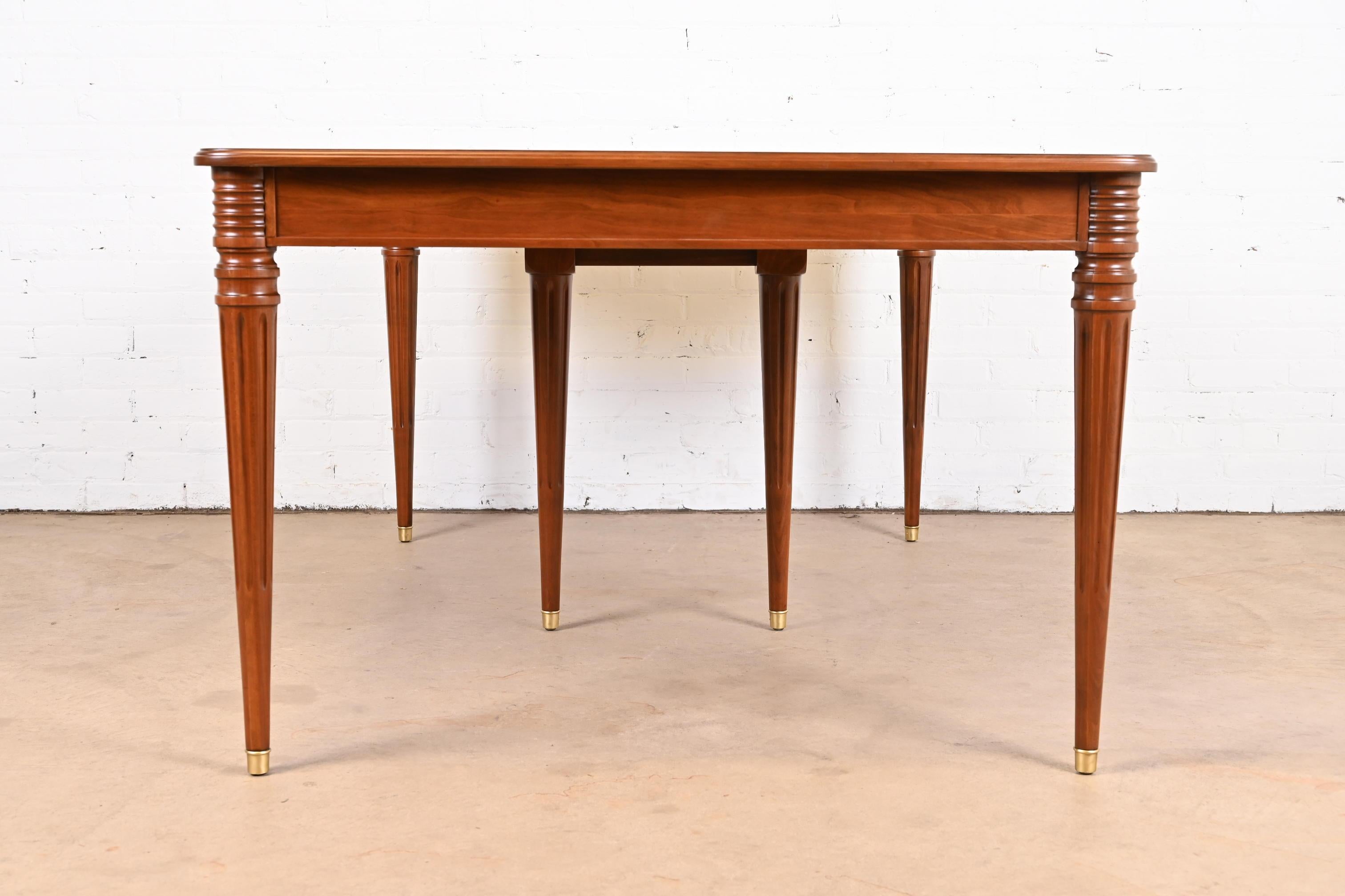 Kindel Furniture French Regency Louis XVI Cherry Dining Table, Newly Refinished 10