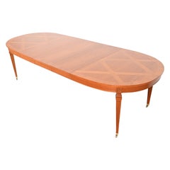 Kindel Furniture French Regency Louis XVI Cherry Dining Table, Newly Refinished