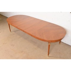 Kindel Furniture French Regency Louis XVI Cherry Wood Dining Table, Refinished