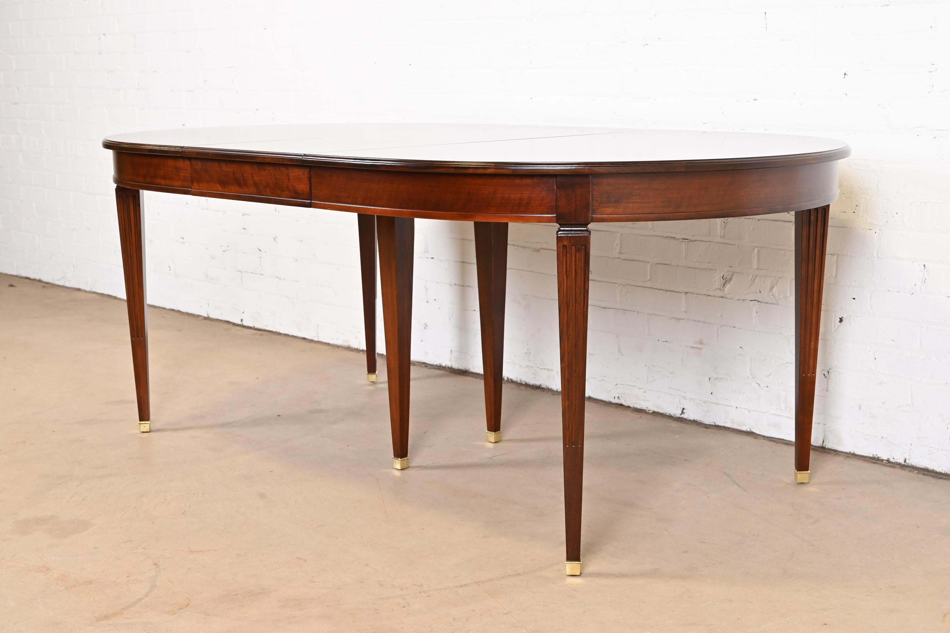 Late 20th Century Kindel Furniture French Regency Louis XVI Cherry Wood Dining Table, Refinished