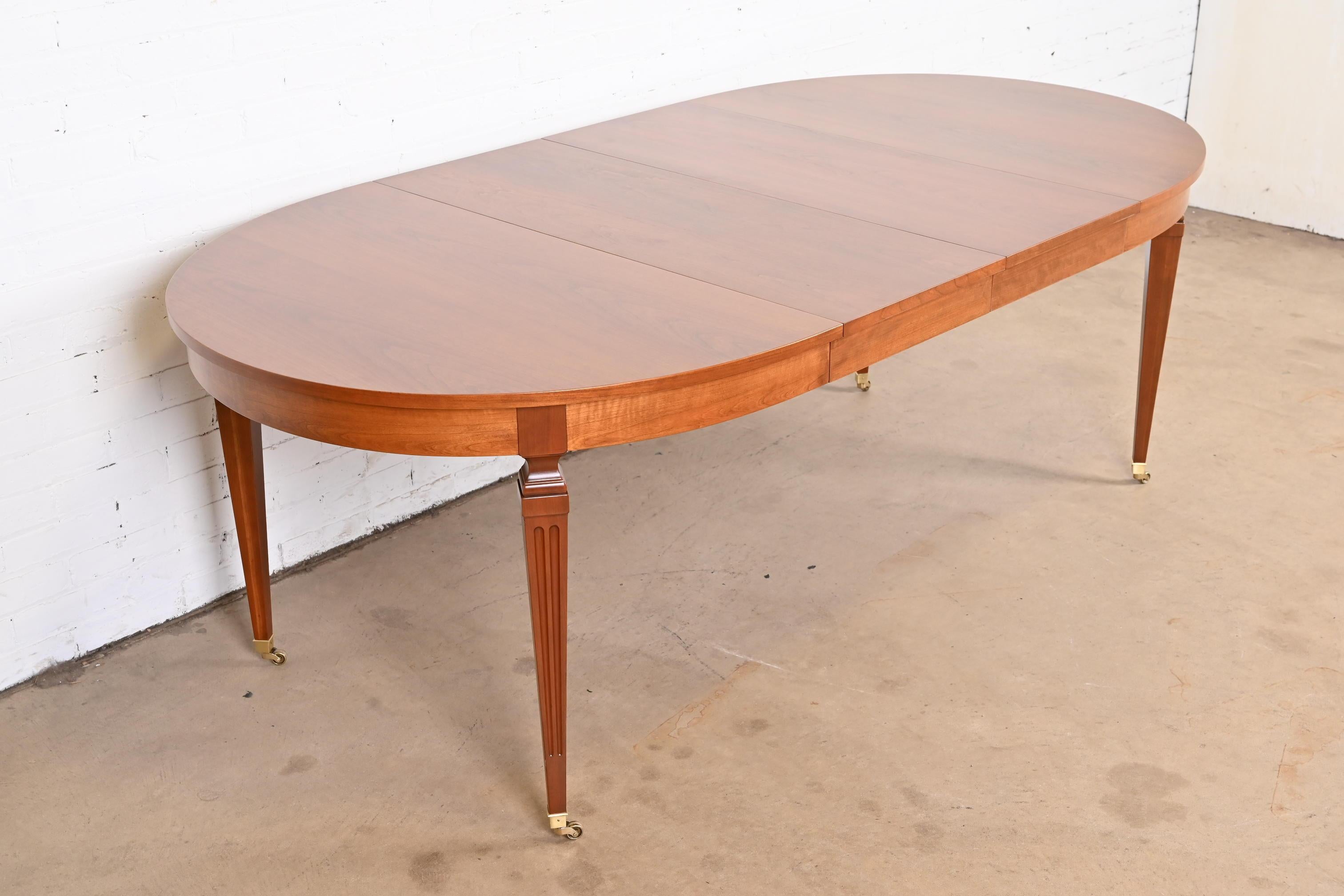 Mid-20th Century Kindel Furniture French Regency Louis XVI Cherry Wood Dining Table, Refinished