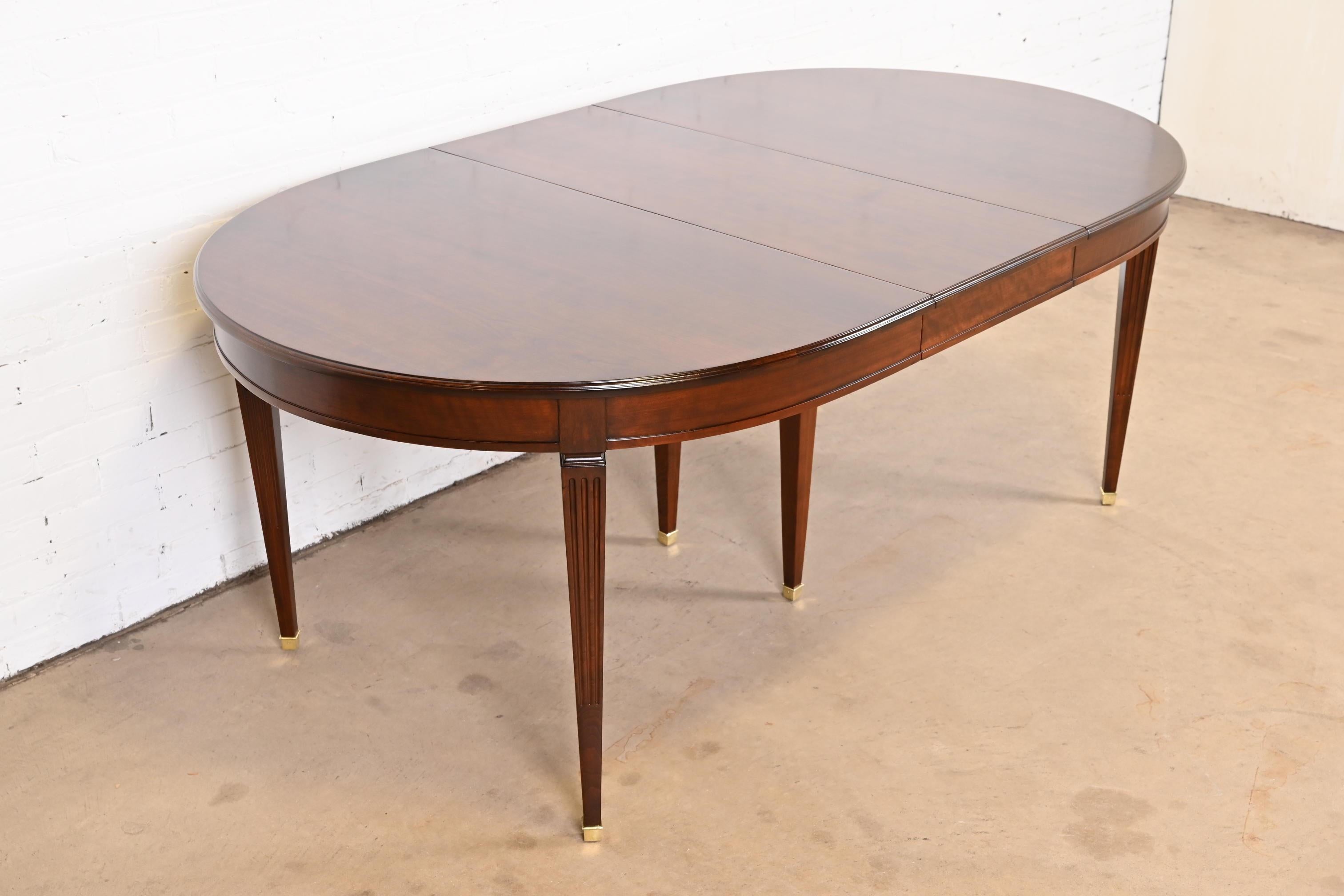 Late 20th Century Kindel Furniture French Regency Louis XVI Cherry Wood Dining Table, Refinished For Sale