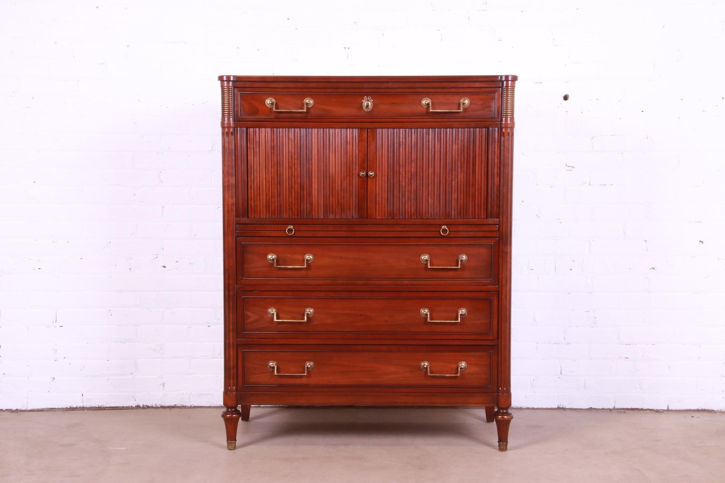 American Kindel Furniture French Regency Louis XVI Cherry Wood Gentleman's Chest