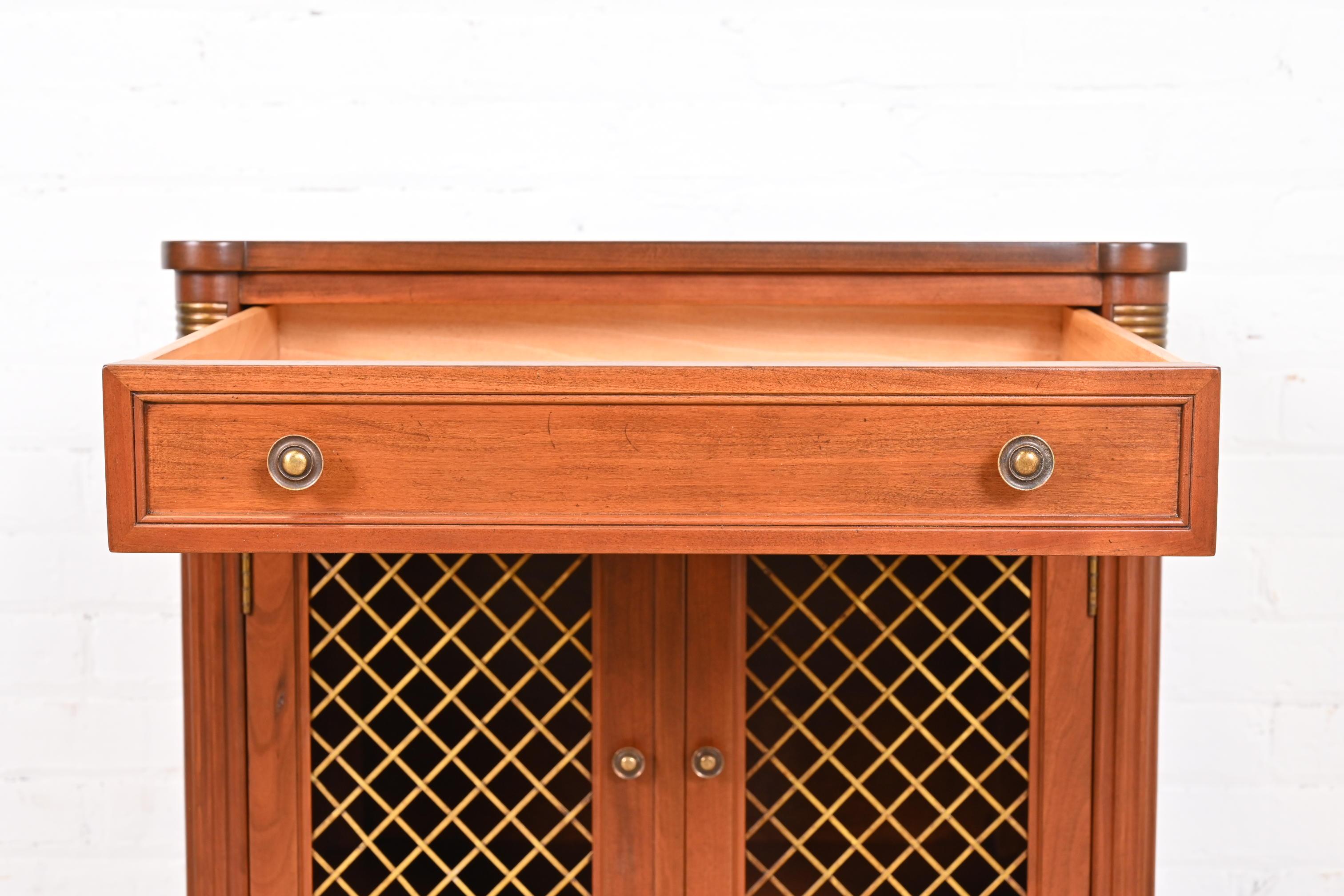 Kindel Furniture French Regency Louis XVI Cherry Wood Nightstand, Refinished For Sale 4