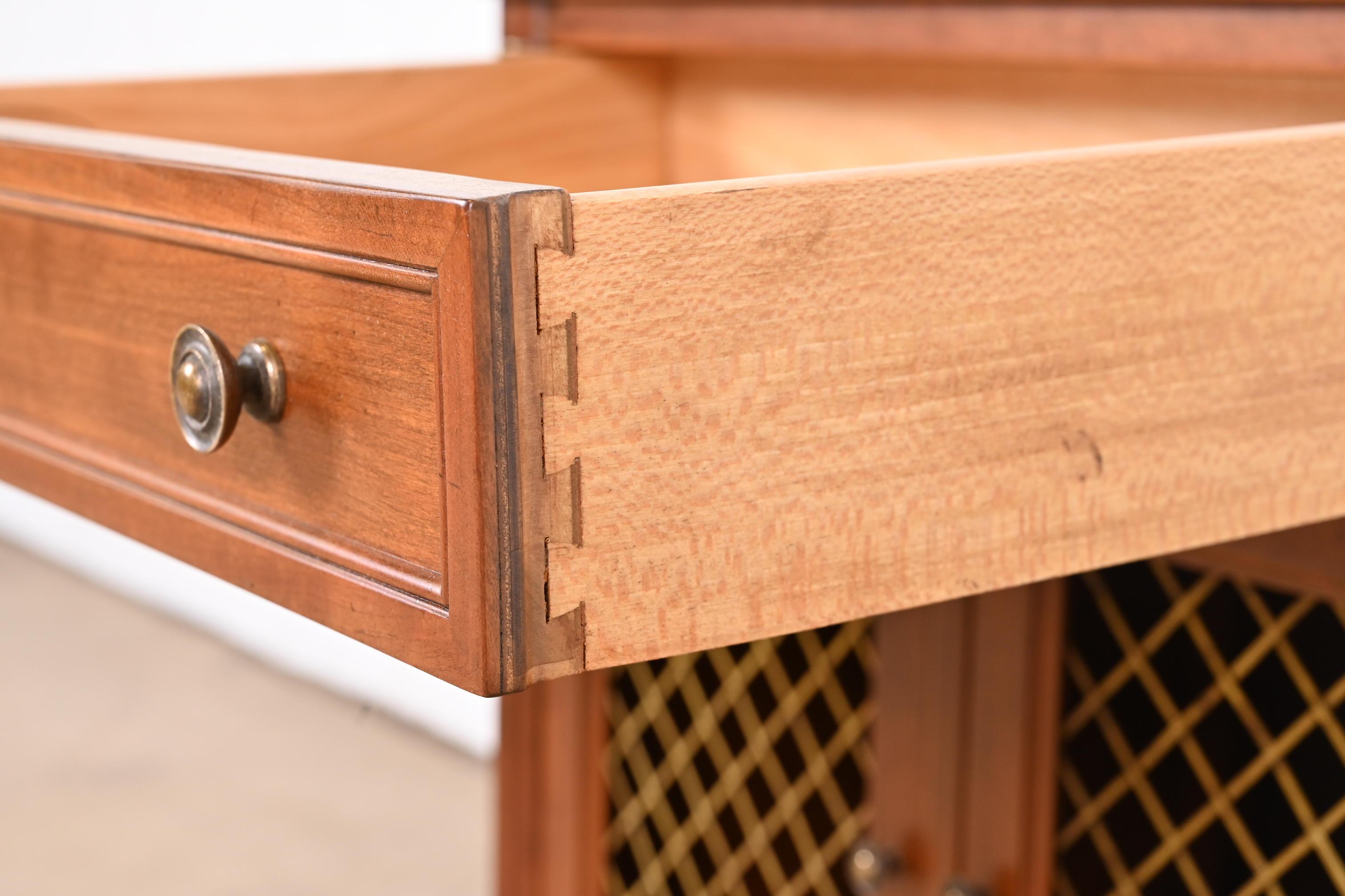 Kindel Furniture French Regency Louis XVI Cherry Wood Nightstand, Refinished For Sale 5