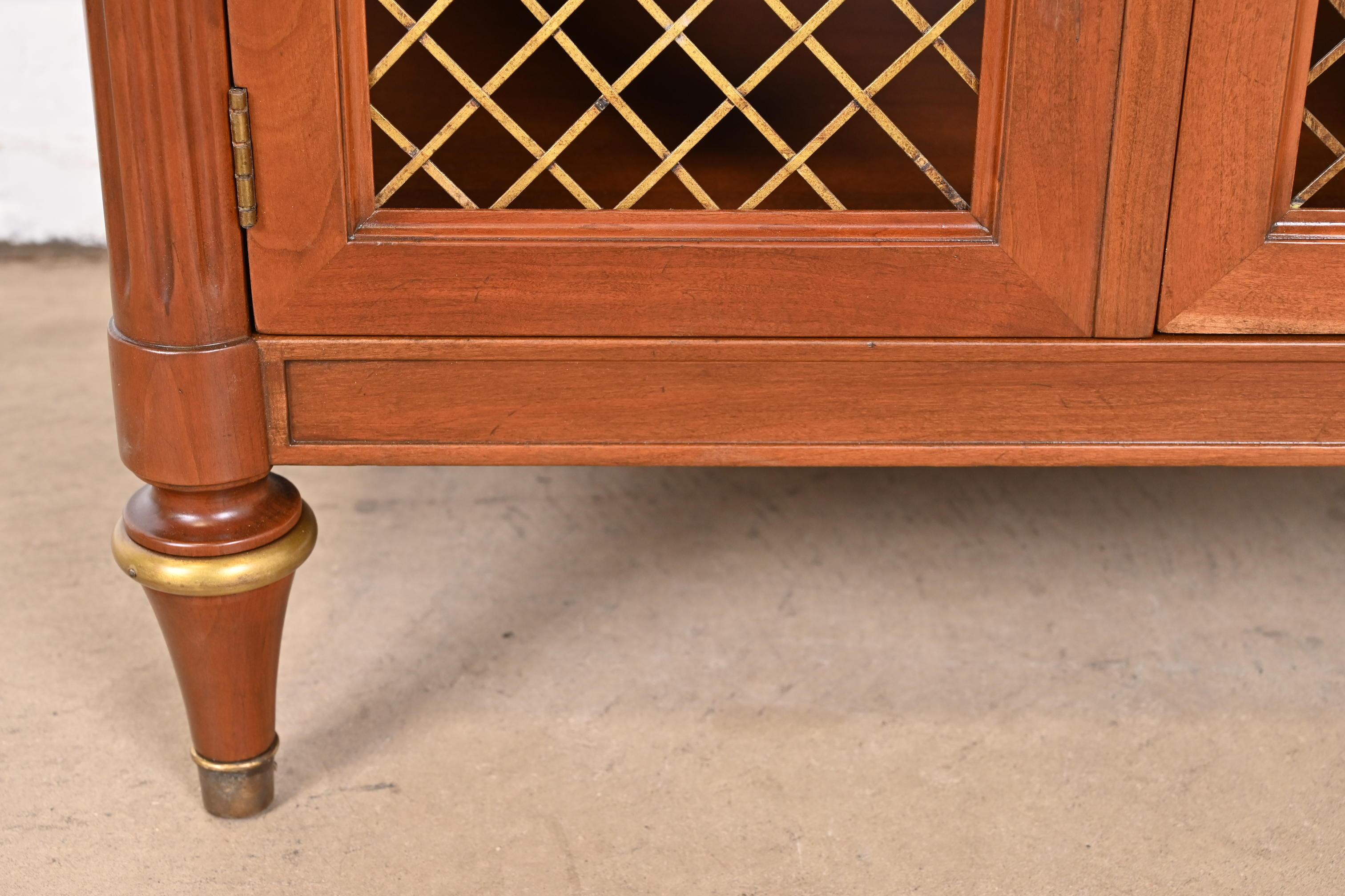 Kindel Furniture French Regency Louis XVI Cherry Wood Nightstand, Refinished For Sale 8