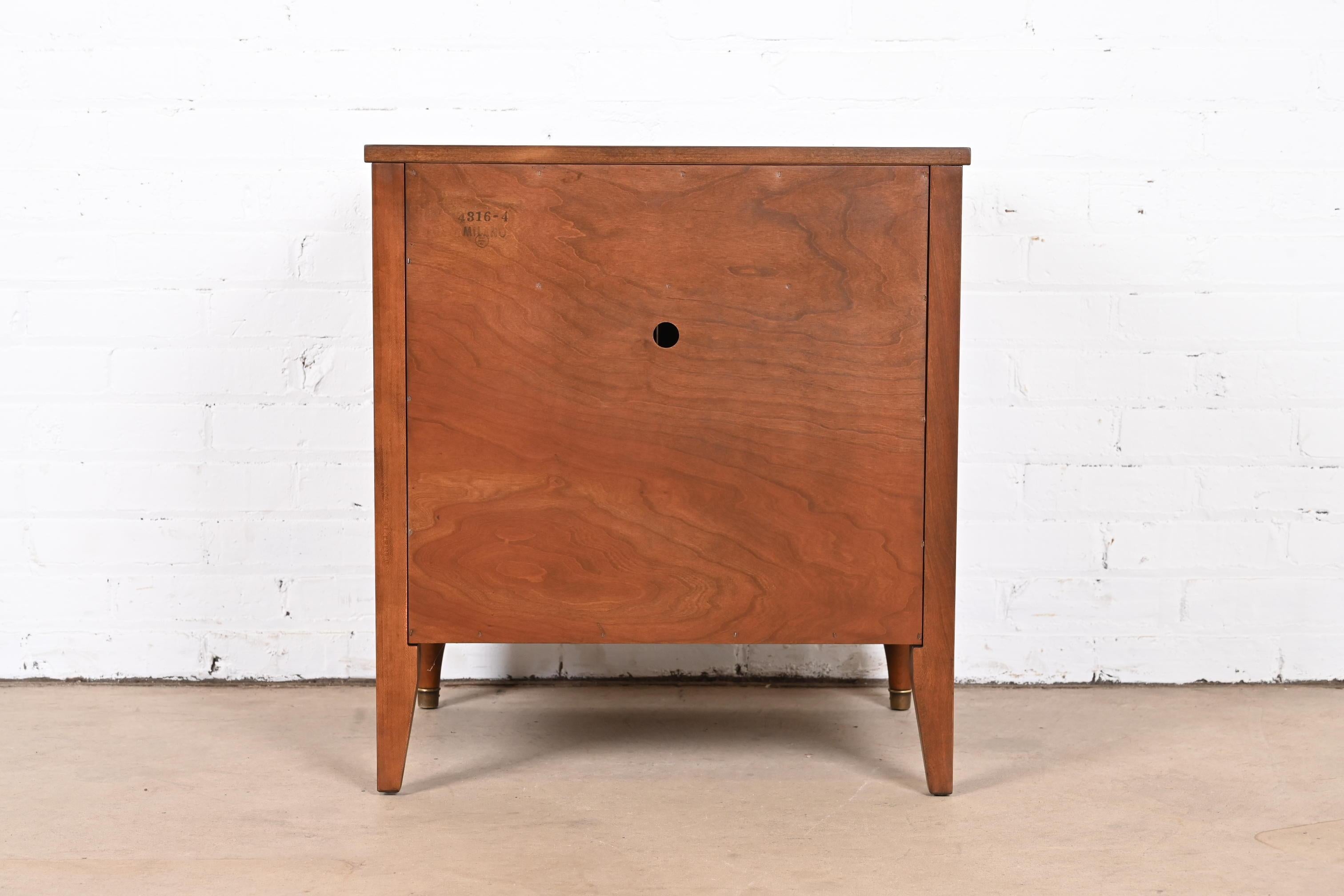 Kindel Furniture French Regency Louis XVI Cherry Wood Nightstand, Refinished For Sale 11