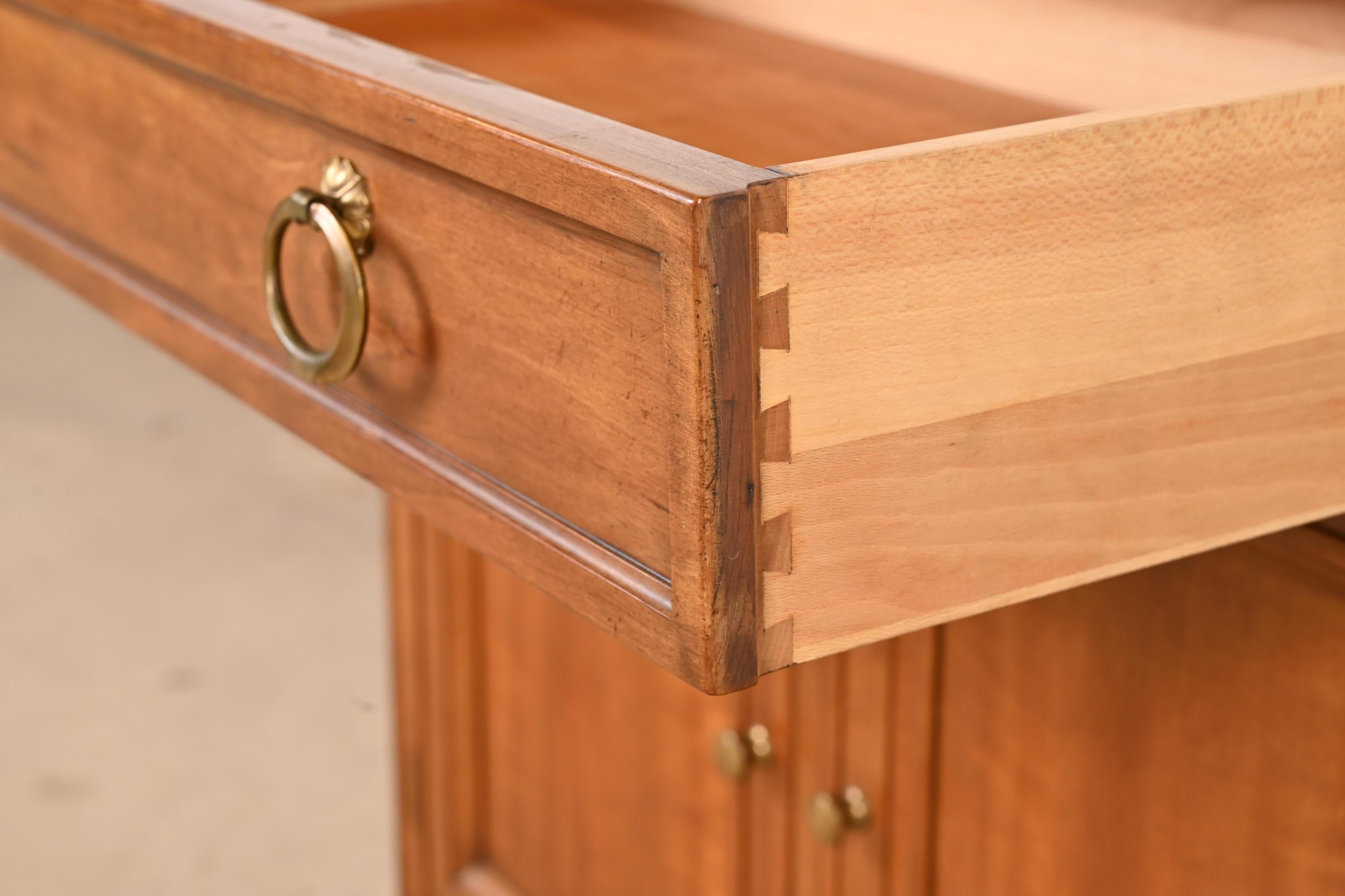 Kindel Furniture French Regency Louis XVI Cherry Wood Server or Bar Cabinet For Sale 4