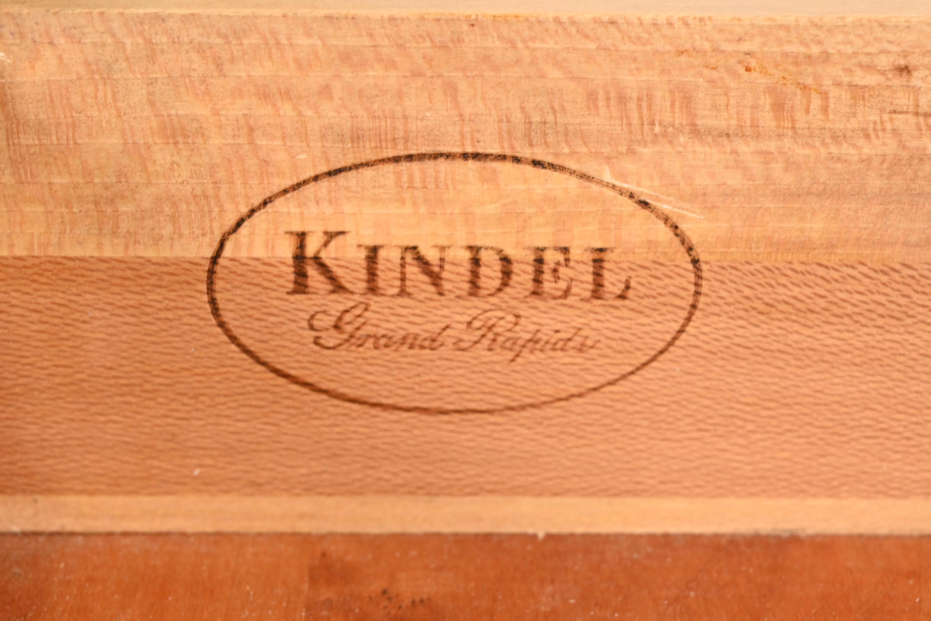 Kindel Furniture French Regency Louis XVI Cherry Wood Server or Bar Cabinet For Sale 5