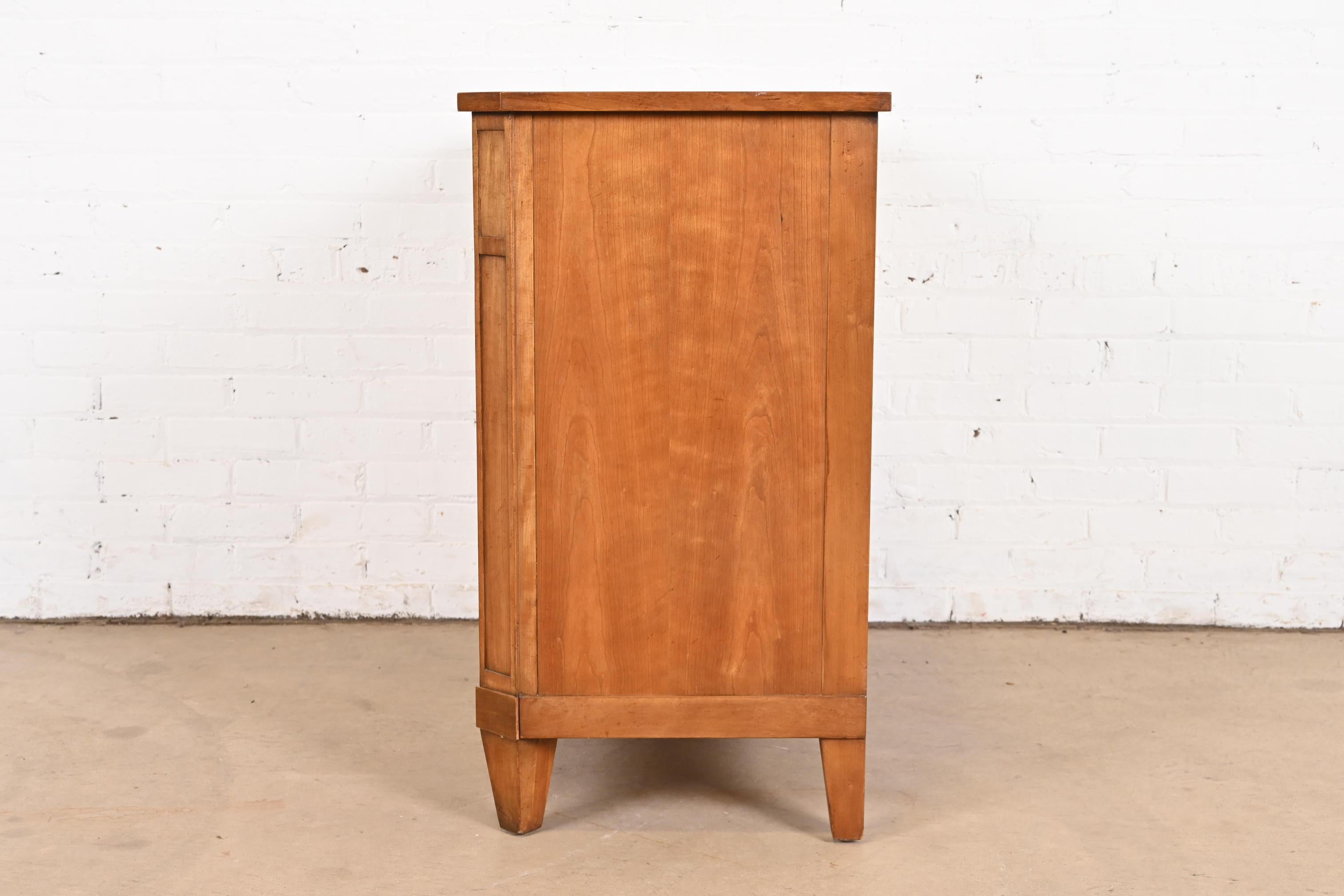 Kindel Furniture French Regency Louis XVI Cherry Wood Server or Bar Cabinet For Sale 8