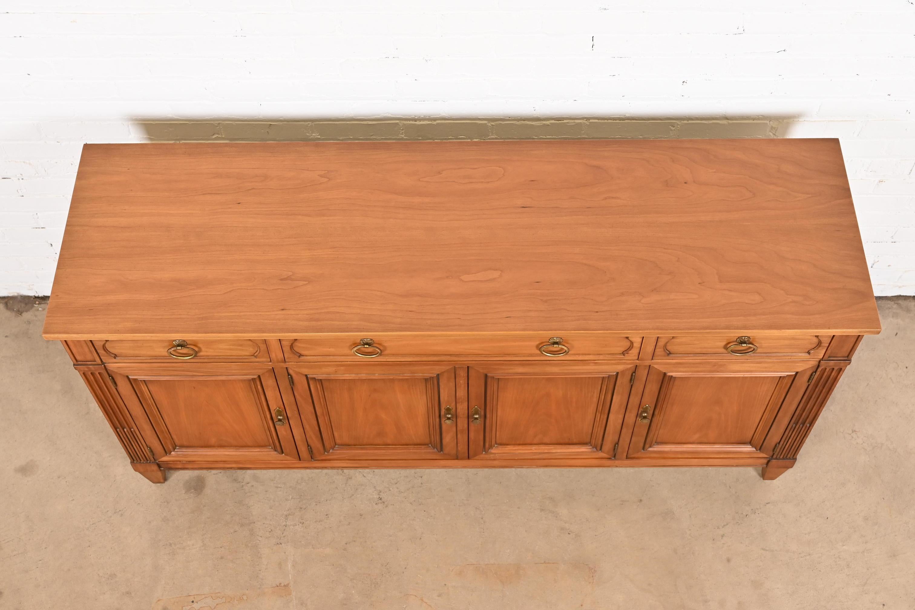 Kindel Furniture French Regency Louis XVI Cherry Wood Sideboard Credenza, 1960s 8