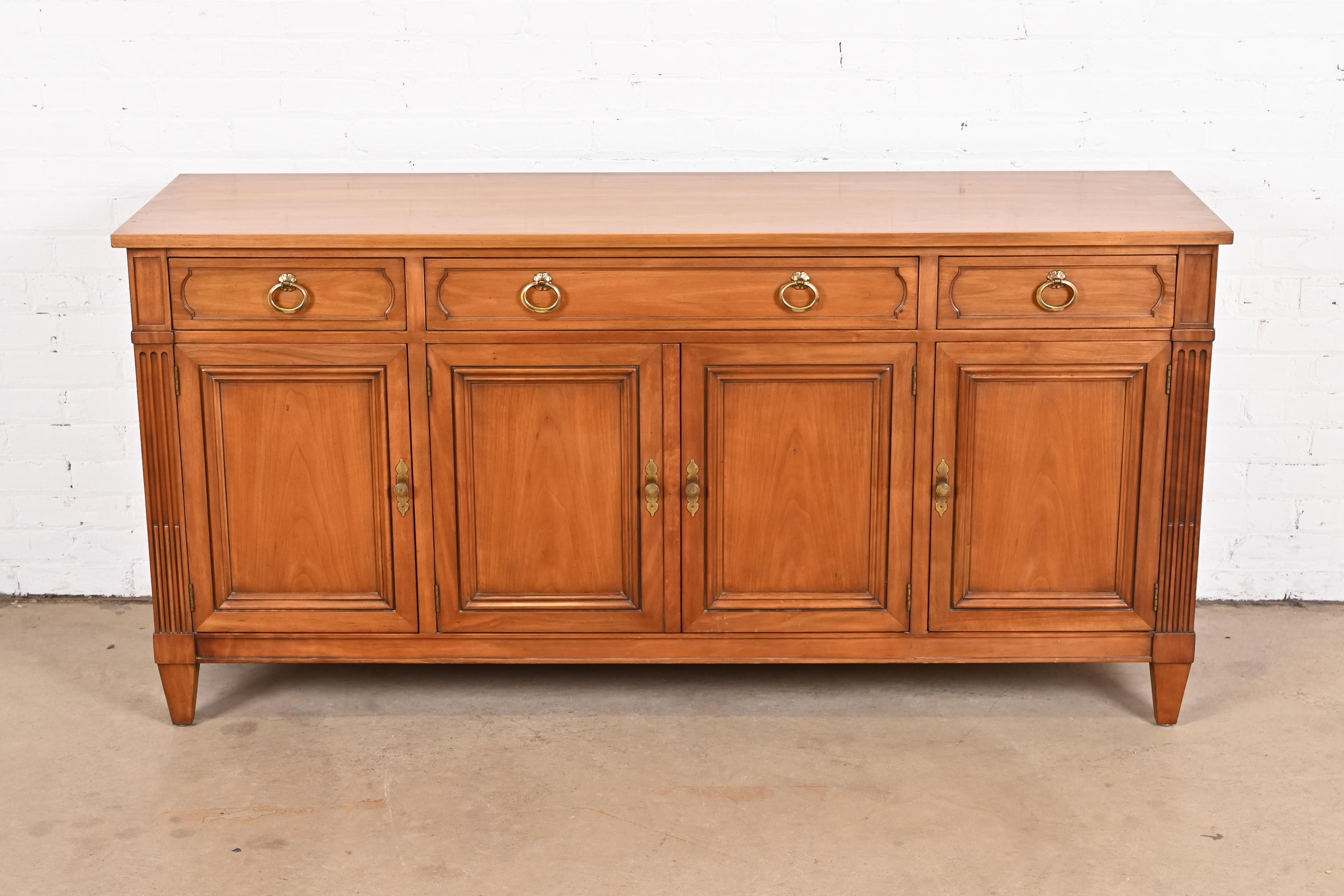 Mid-20th Century Kindel Furniture French Regency Louis XVI Cherry Wood Sideboard Credenza, 1960s