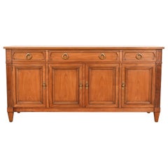 Kindel Furniture French Regency Louis XVI Cherry Wood Sideboard Credenza, 1960s