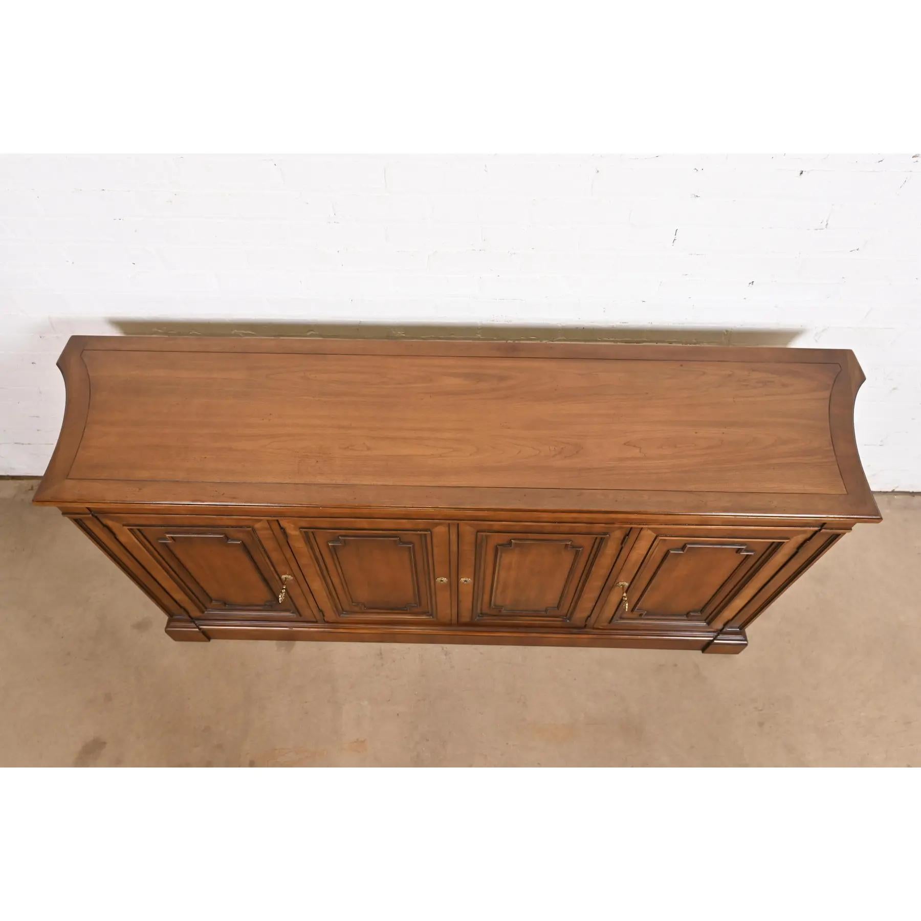 Kindel Furniture French Regency Louis XVI Cherry Wood Sideboard or Bar Cabinet 4