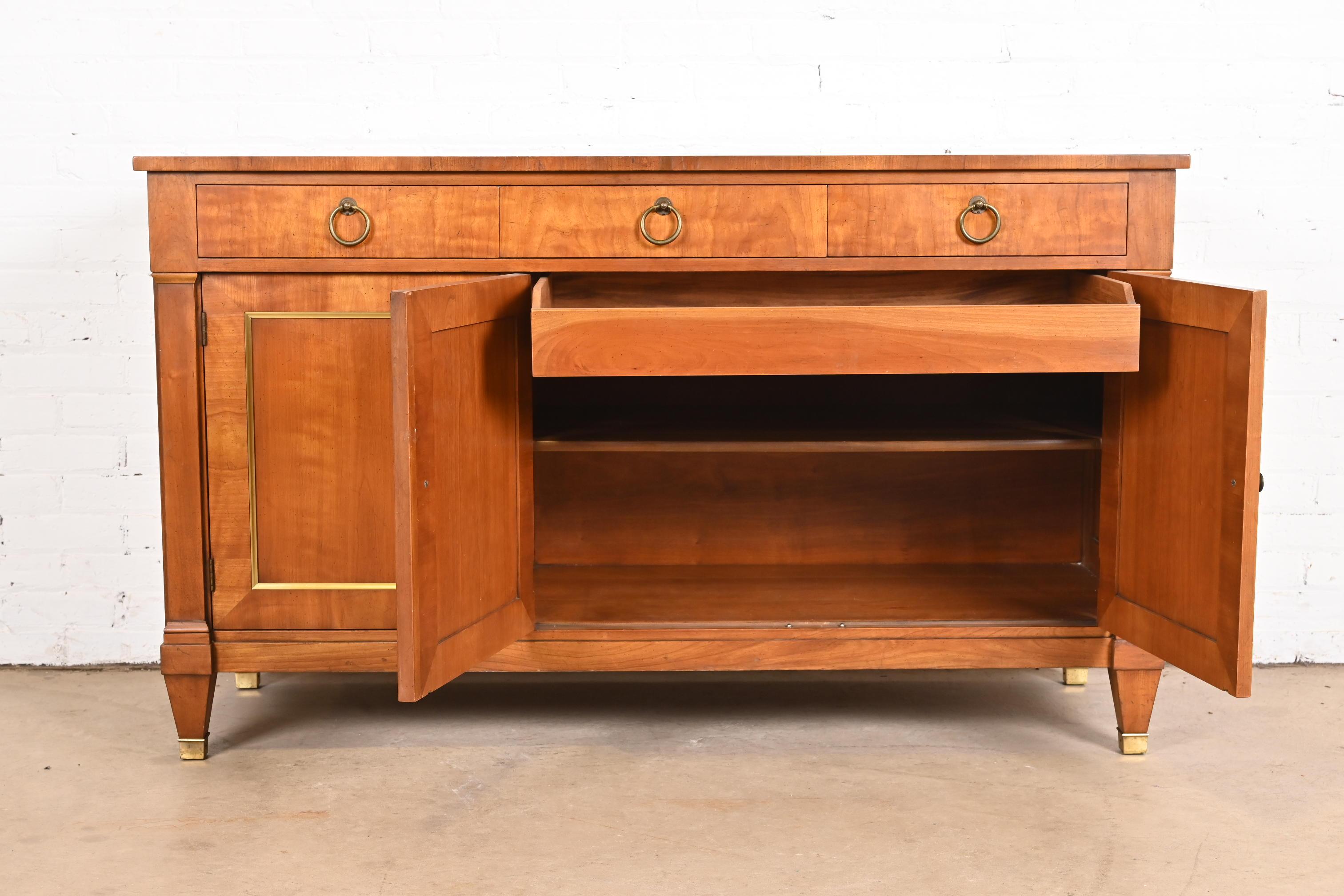 Kindel Furniture French Regency Louis XVI Cherry Wood Sideboard or Bar Cabinet 5