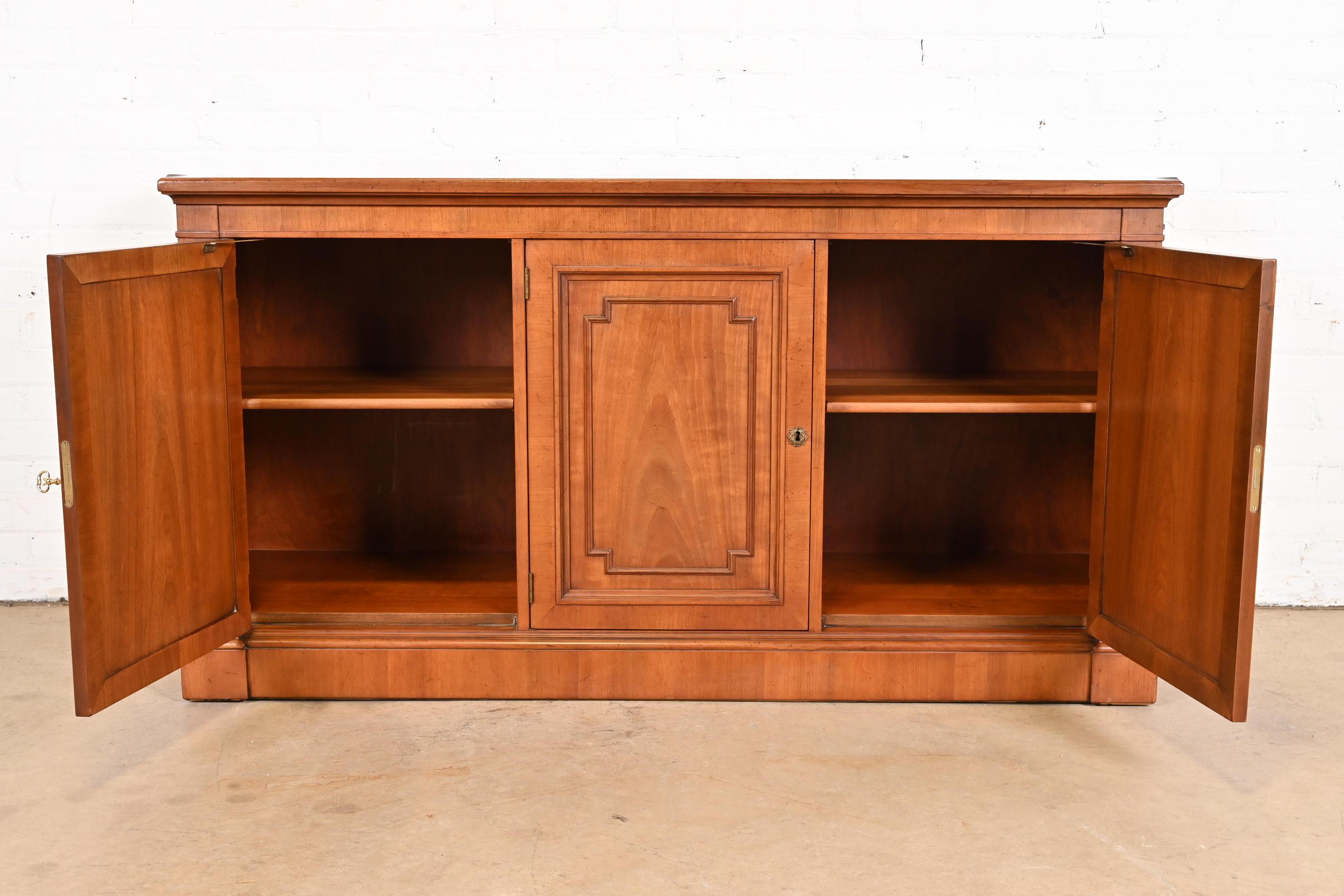 Kindel Furniture French Regency Louis XVI Cherry Wood Sideboard or Bar Cabinet For Sale 6