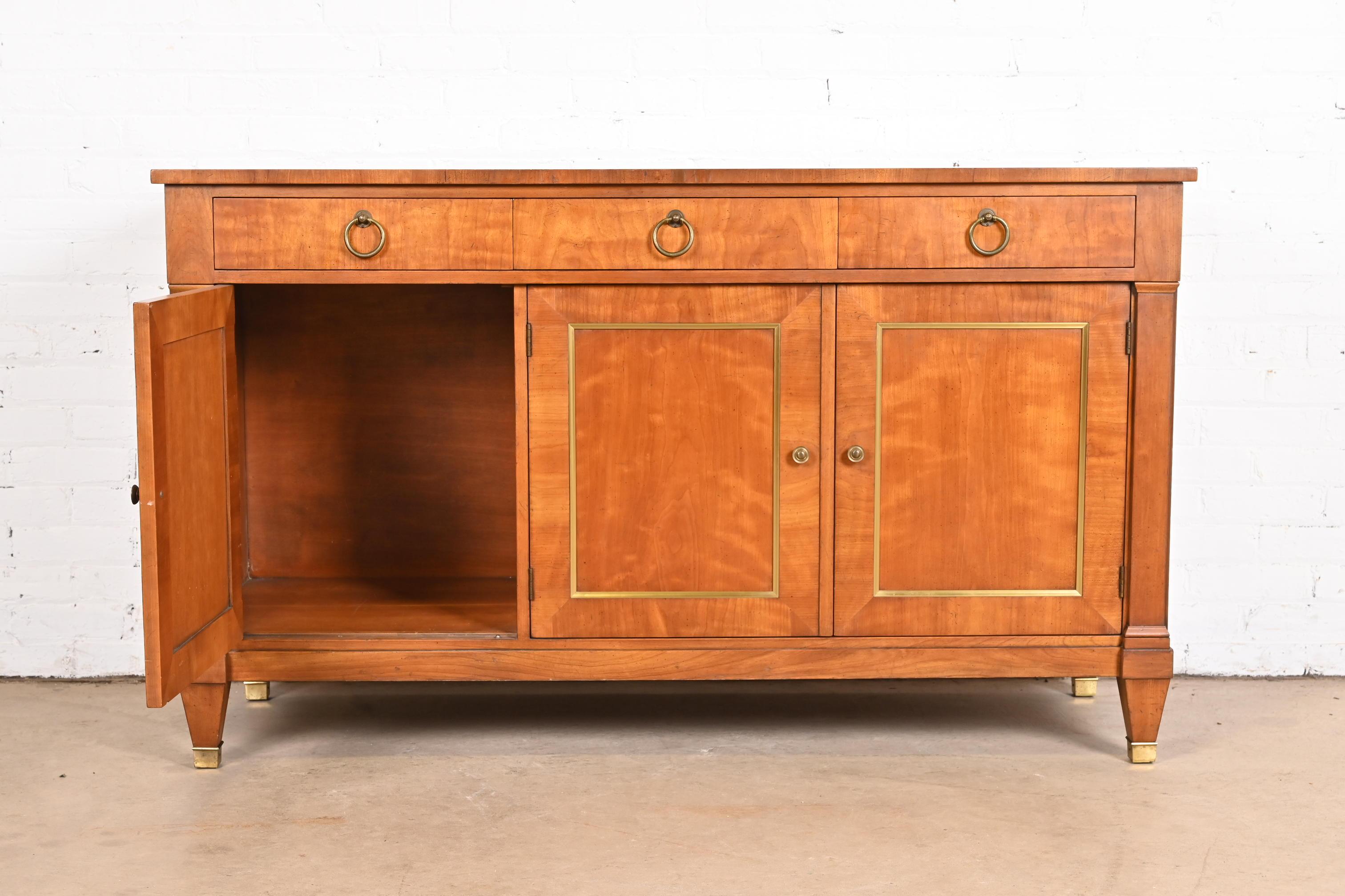 Kindel Furniture French Regency Louis XVI Cherry Wood Sideboard or Bar Cabinet 7