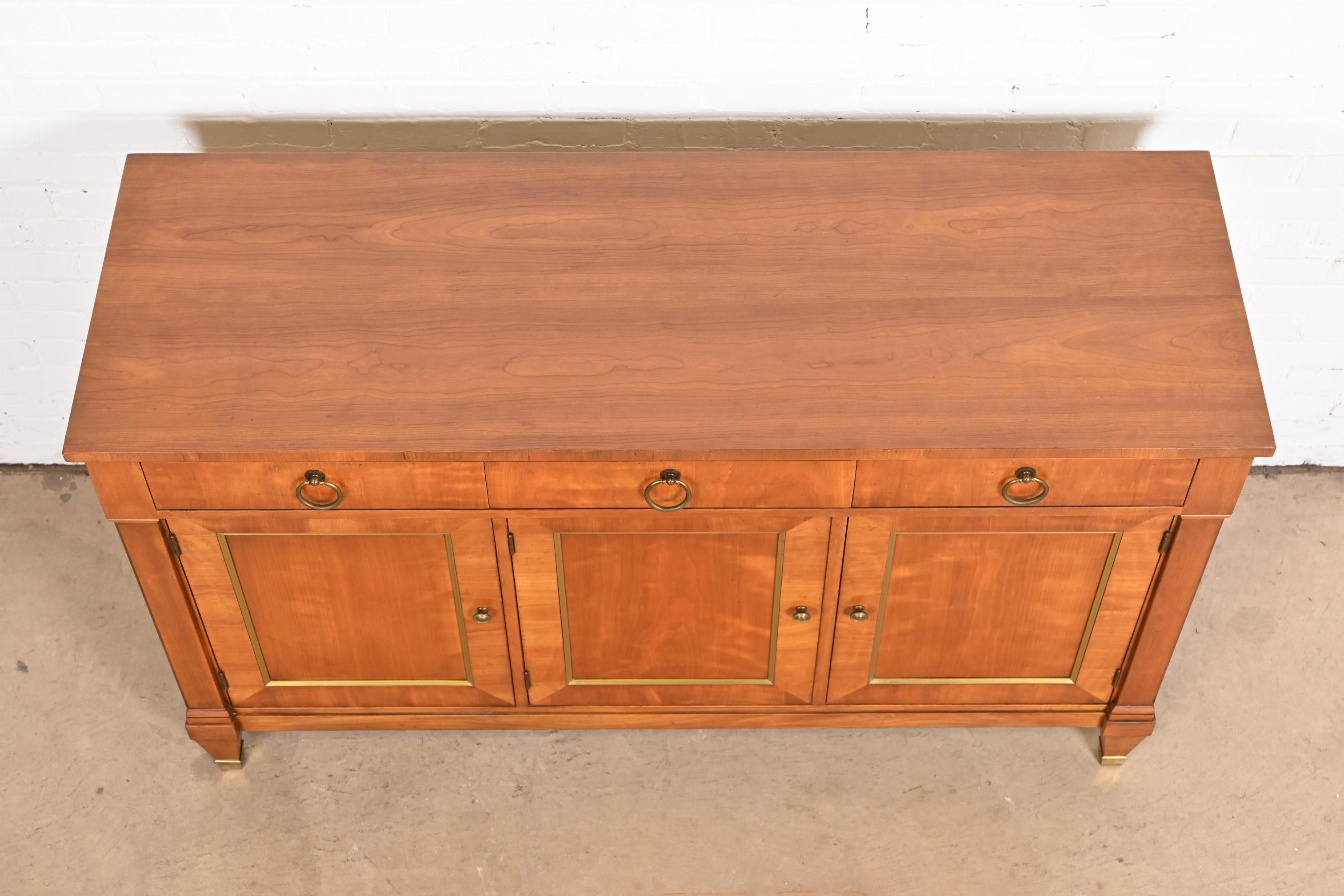 Kindel Furniture French Regency Louis XVI Cherry Wood Sideboard or Bar Cabinet 8
