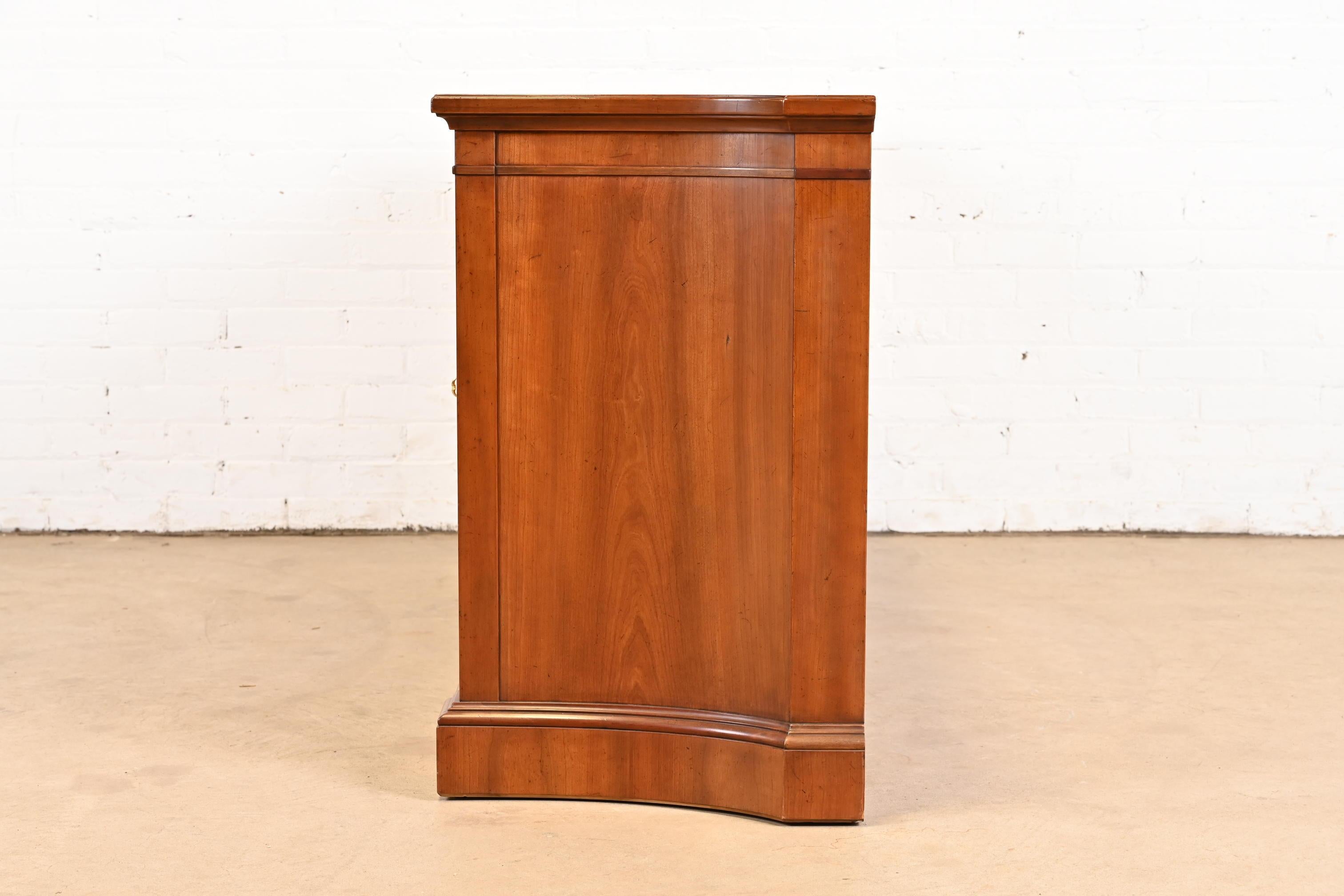 Kindel Furniture French Regency Louis XVI Cherry Wood Sideboard or Bar Cabinet For Sale 8