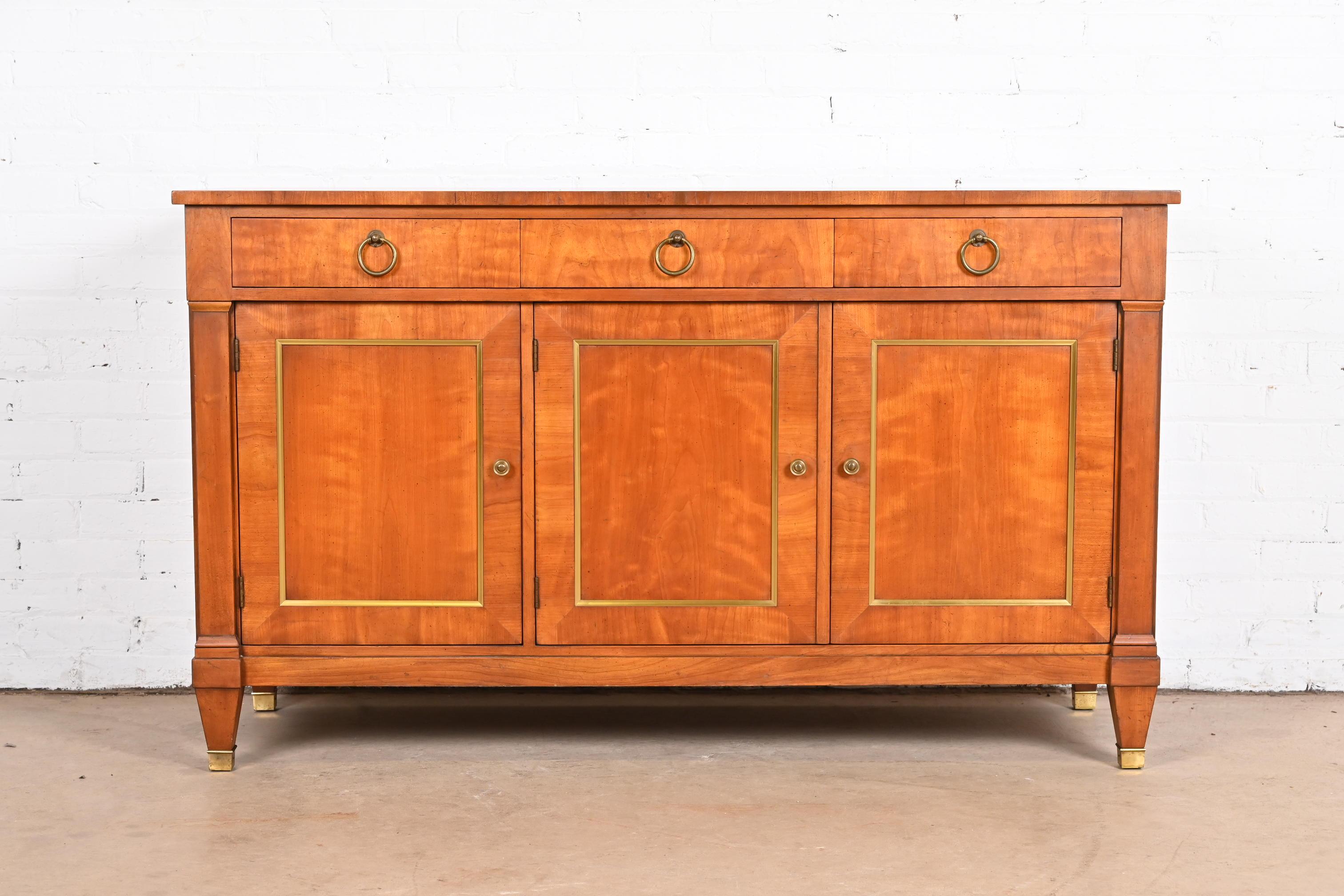 American Kindel Furniture French Regency Louis XVI Cherry Wood Sideboard or Bar Cabinet