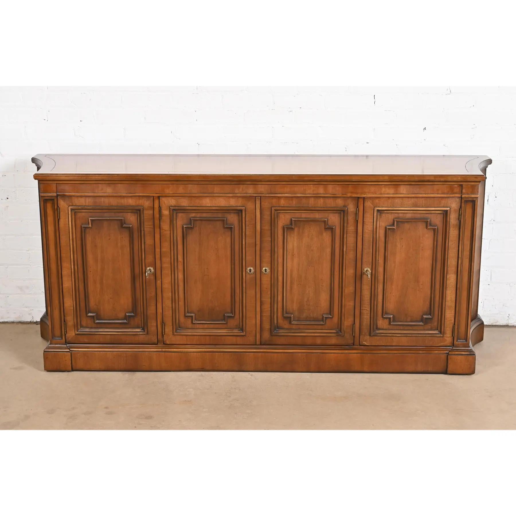 American Kindel Furniture French Regency Louis XVI Cherry Wood Sideboard or Bar Cabinet
