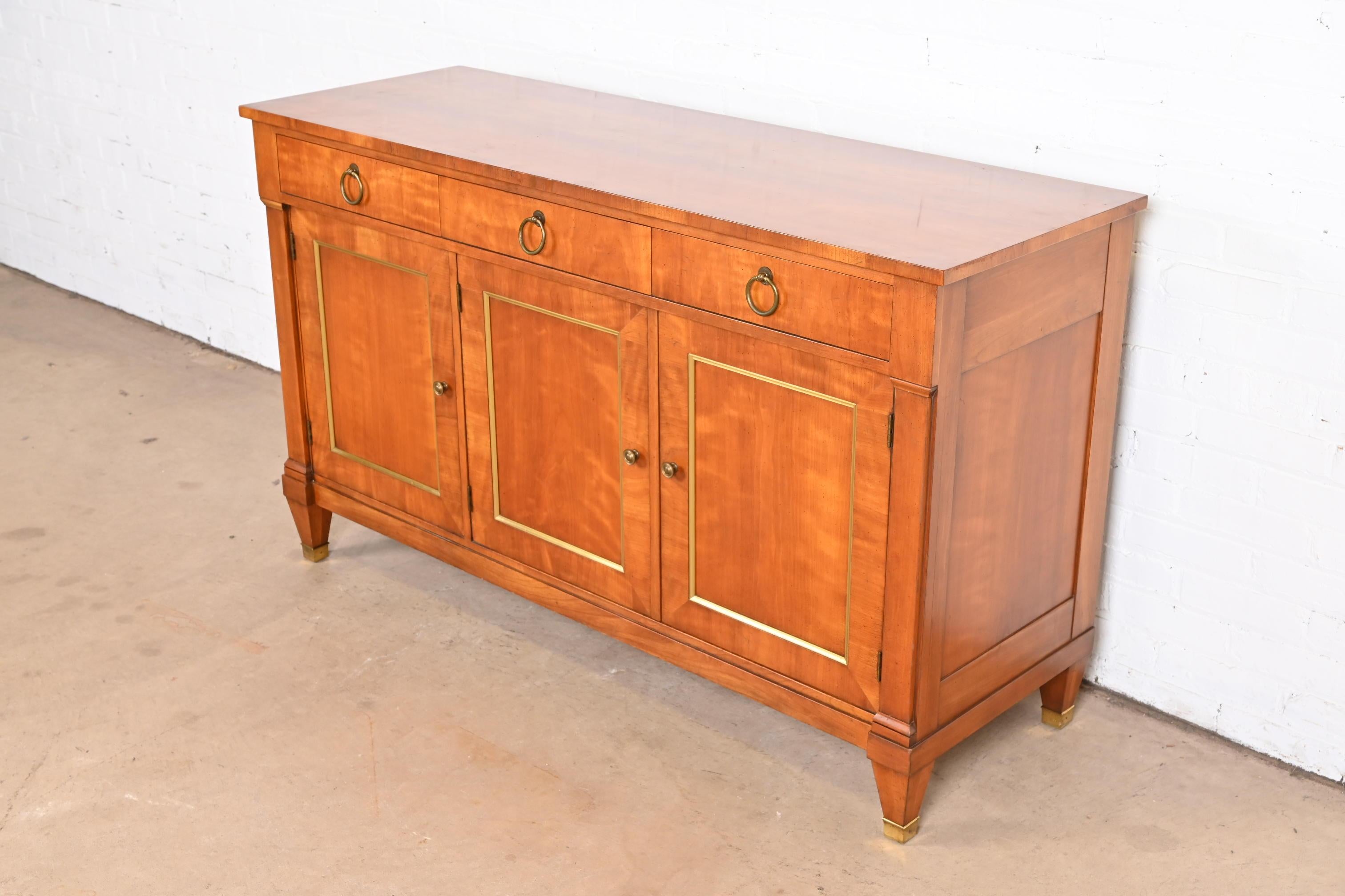 Mid-20th Century Kindel Furniture French Regency Louis XVI Cherry Wood Sideboard or Bar Cabinet