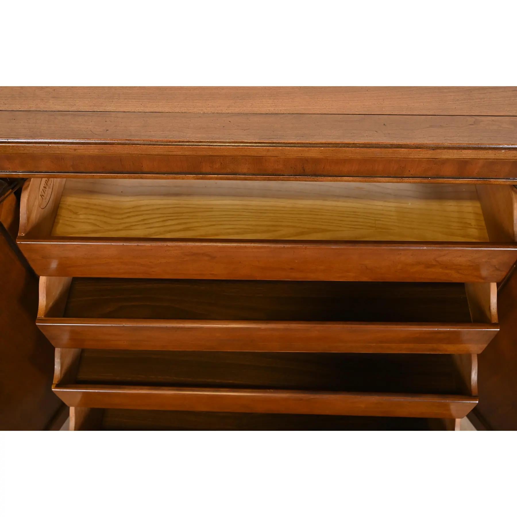 Kindel Furniture French Regency Louis XVI Cherry Wood Sideboard or Bar Cabinet 1
