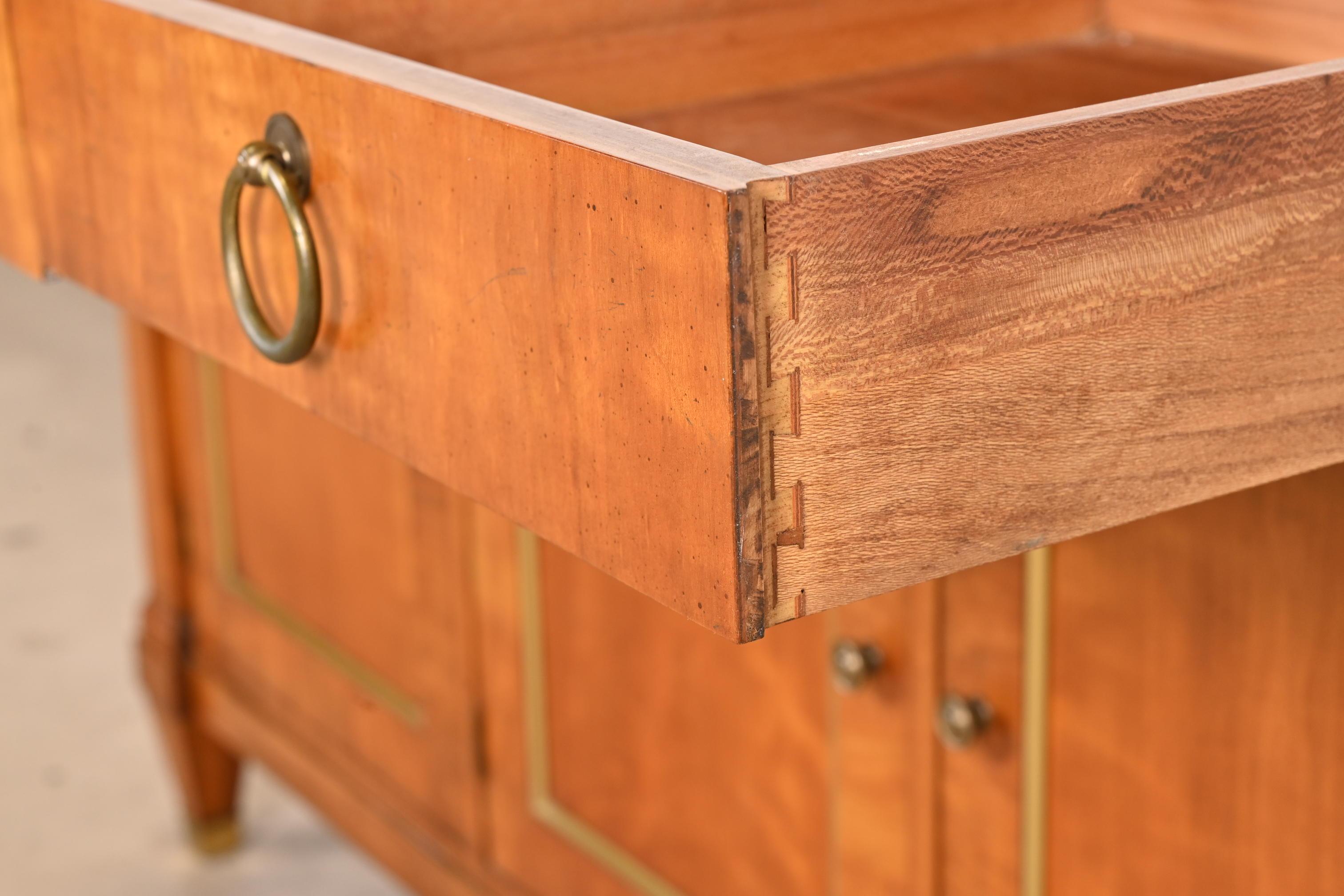 Kindel Furniture French Regency Louis XVI Cherry Wood Sideboard or Bar Cabinet 3