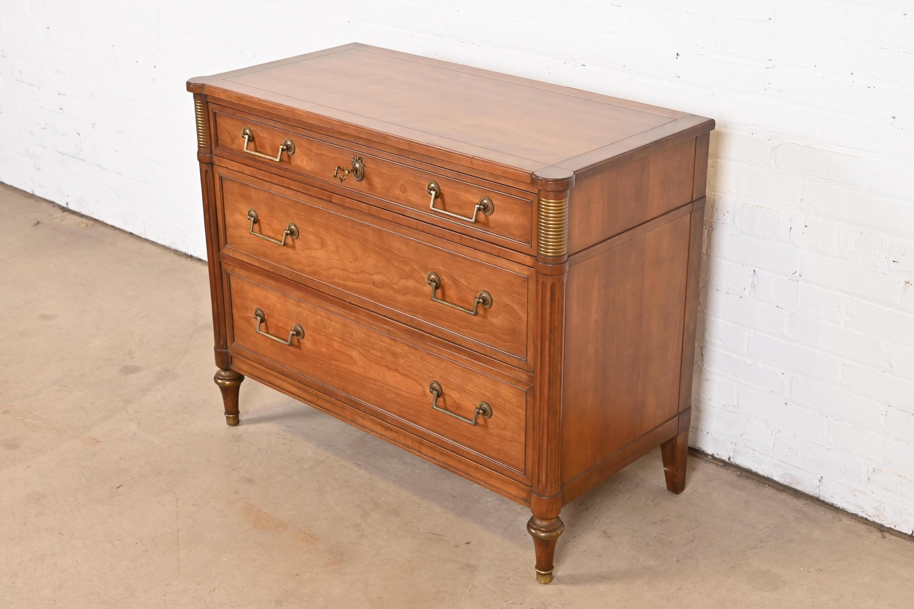 Kindel Furniture French Regency Louis XVI Directoire Style Cherry Wood Dresser In Good Condition In South Bend, IN