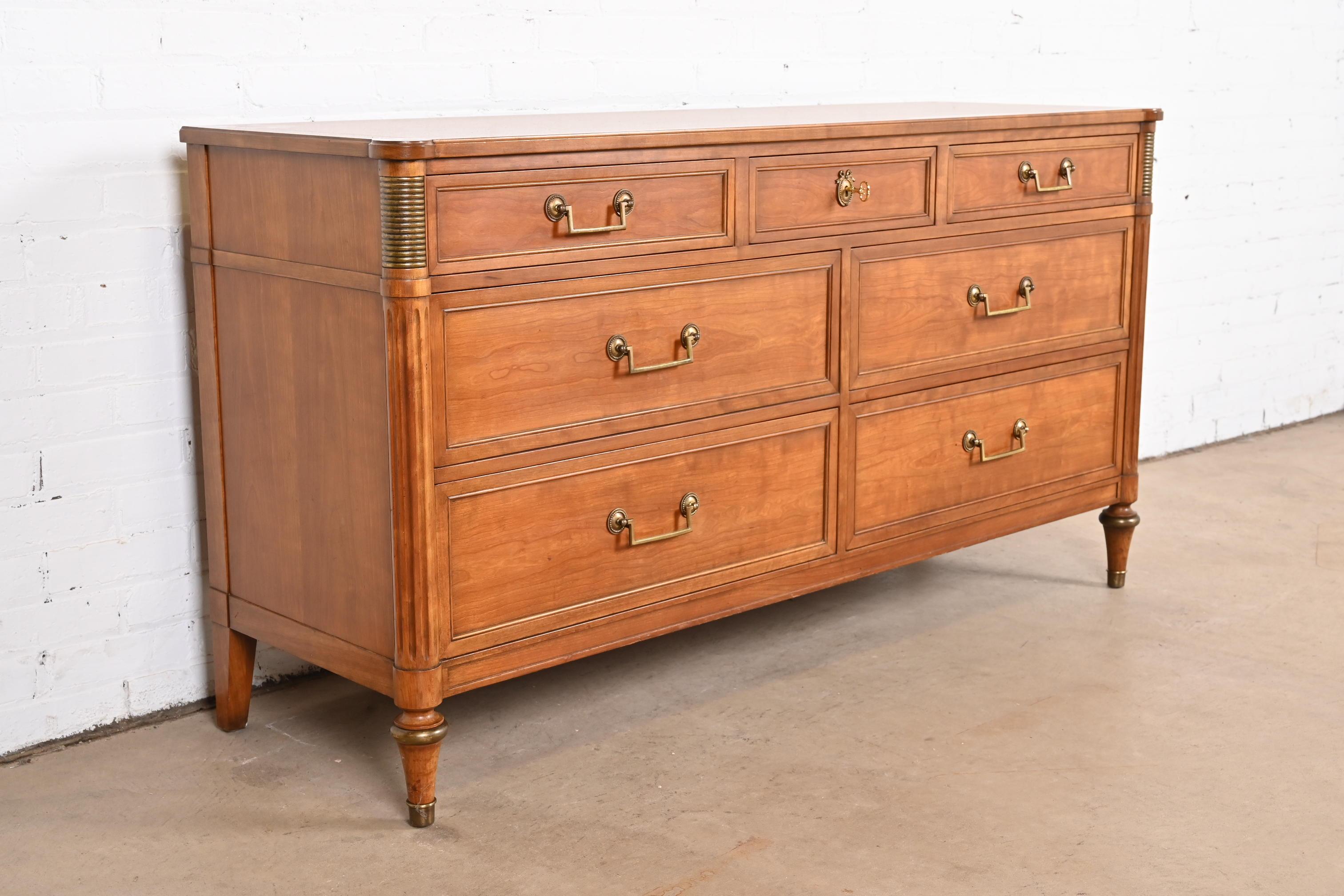 American Kindel Furniture French Regency Louis XVI Directoire Style Cherry Wood Dresser