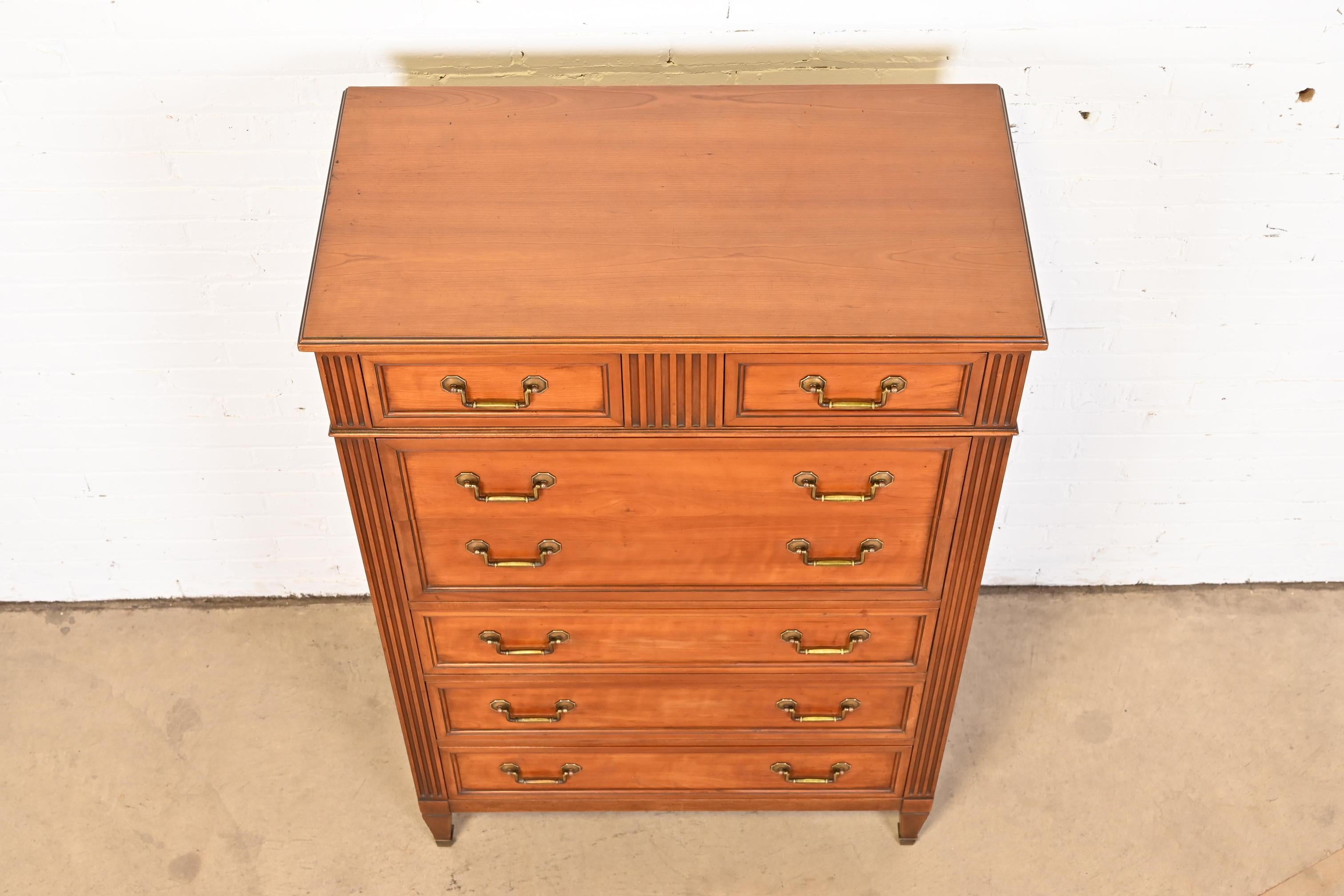 Kindel Furniture French Regency Louis XVI Fruitwood Highboy Dresser 4