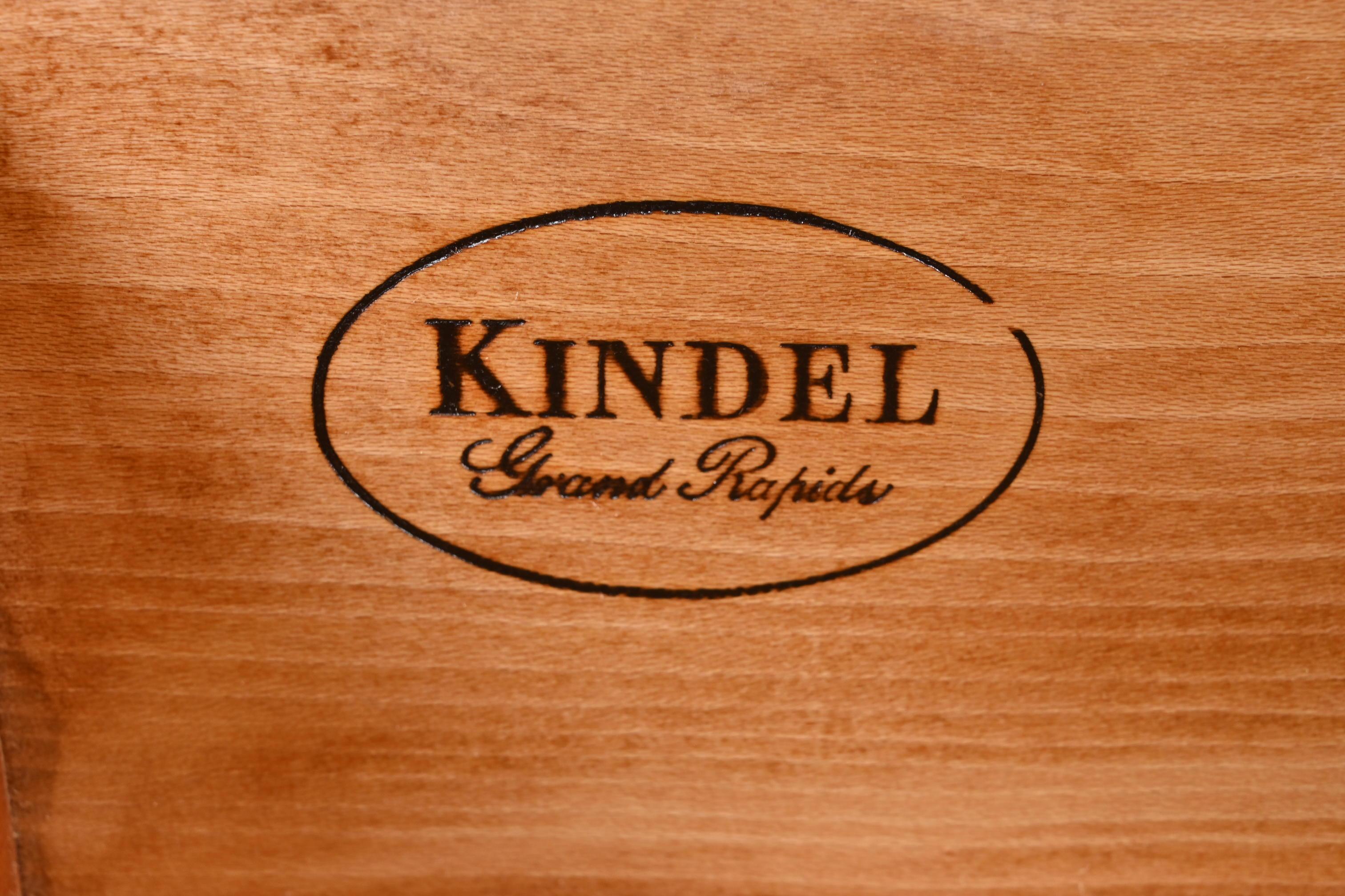 Kindel Furniture French Regency Louis XVI Pink Lacquered Dresser, Refinished 5
