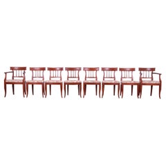 Kindel Furniture French Regency Solid Cherry Wood Dining Chairs, Set of Eight