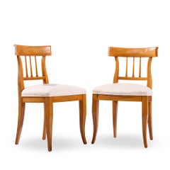 Kindel Furniture French Regency Solid Cherry Wood Dining Side Chairs - Pair