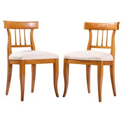 Kindel Furniture French Regency Solid Cherry Wood Dining Side Chairs - Pair