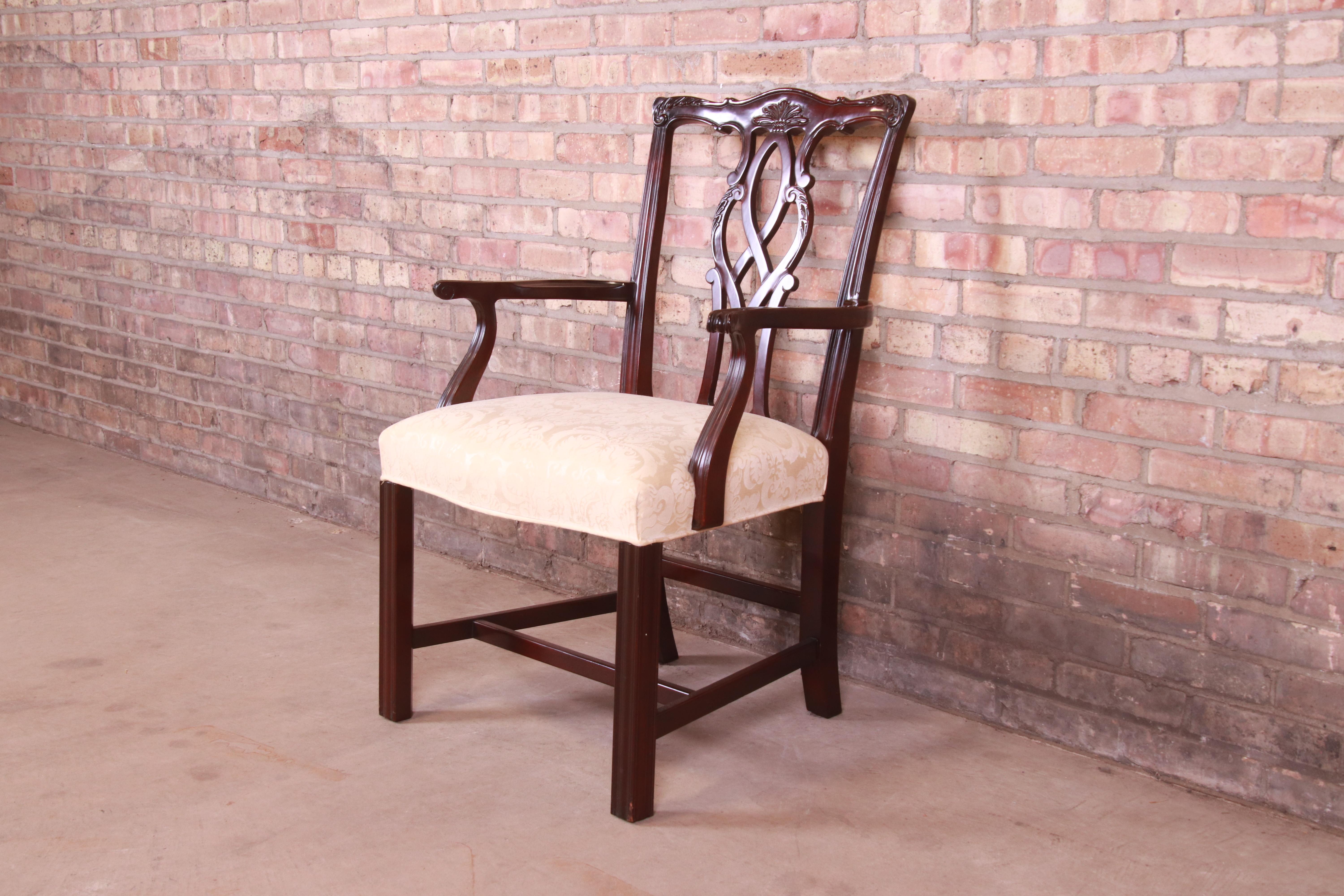 Kindel Furniture Georgian Carved Mahogany Dining Chairs, Set of Six 4