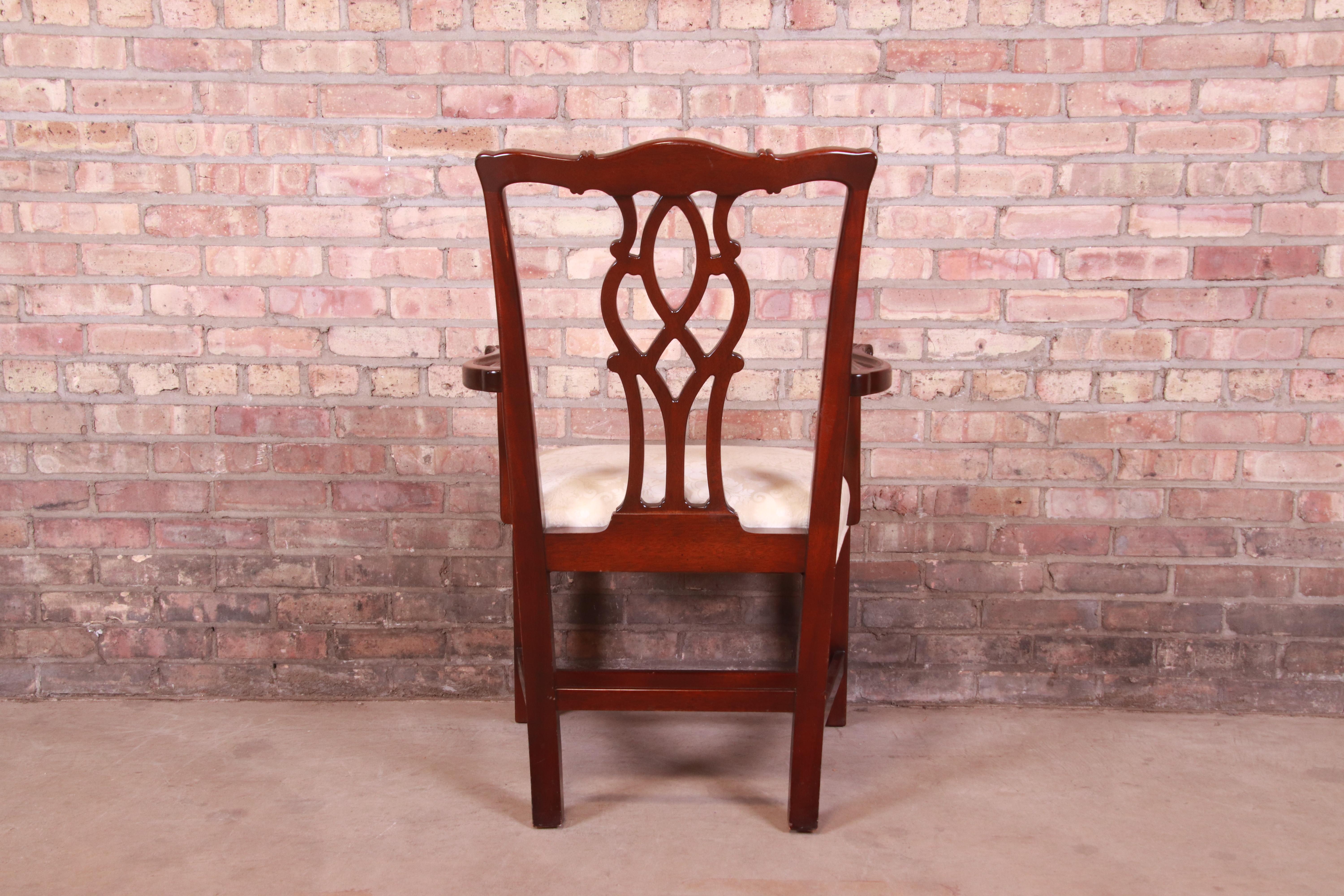 Kindel Furniture Georgian Carved Mahogany Dining Chairs, Set of Six 7