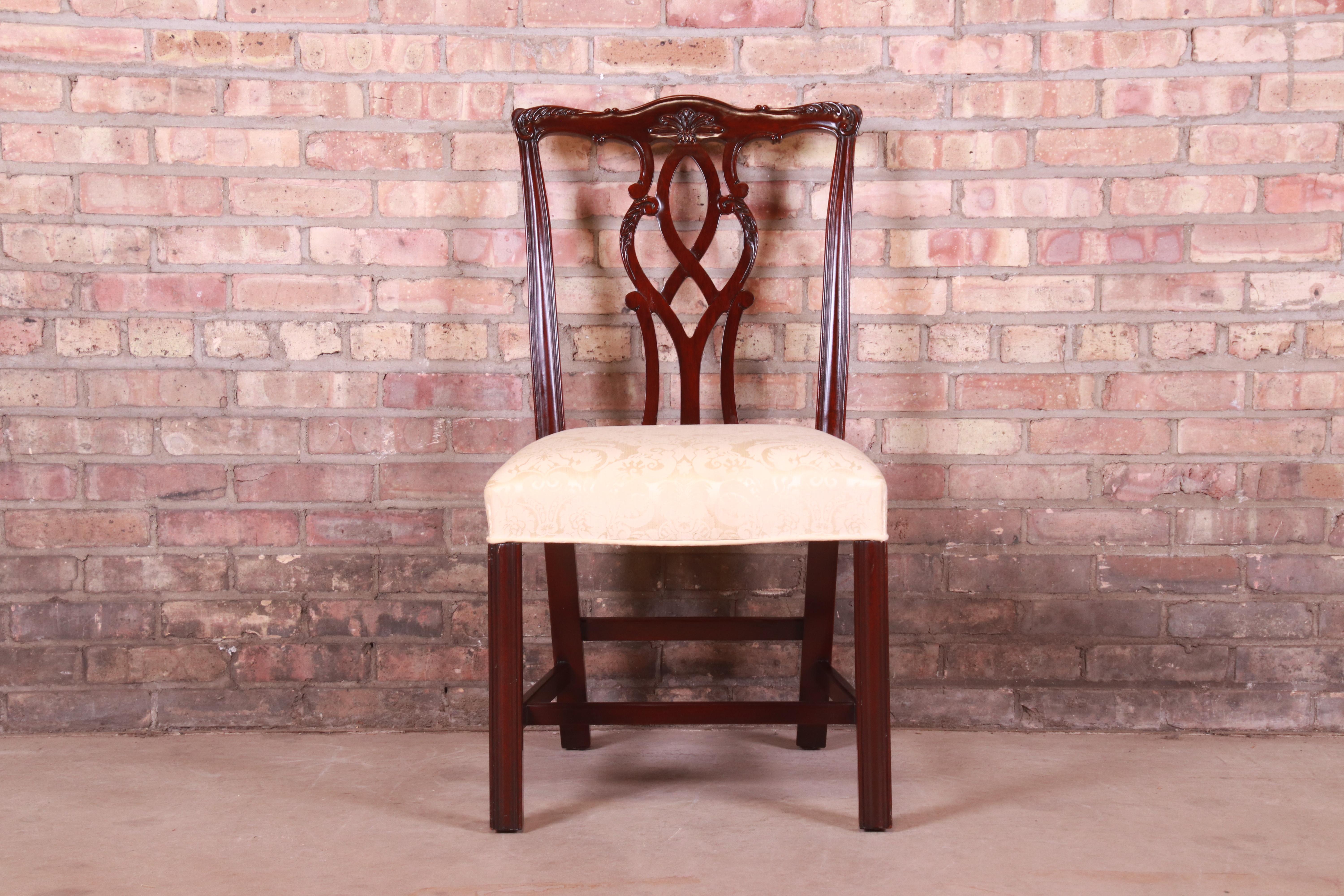 Kindel Furniture Georgian Carved Mahogany Dining Chairs, Set of Six 10