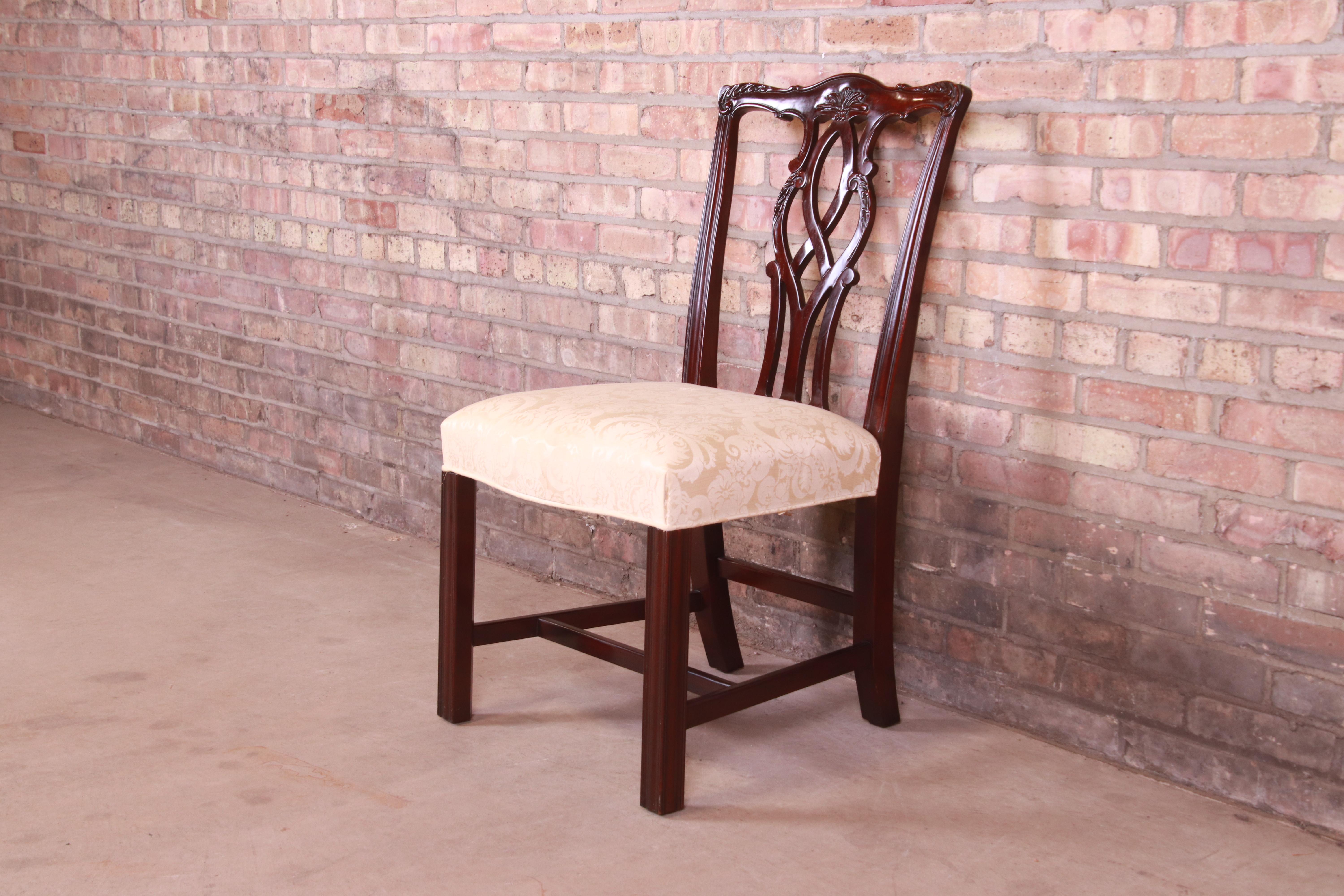 Kindel Furniture Georgian Carved Mahogany Dining Chairs, Set of Six 11