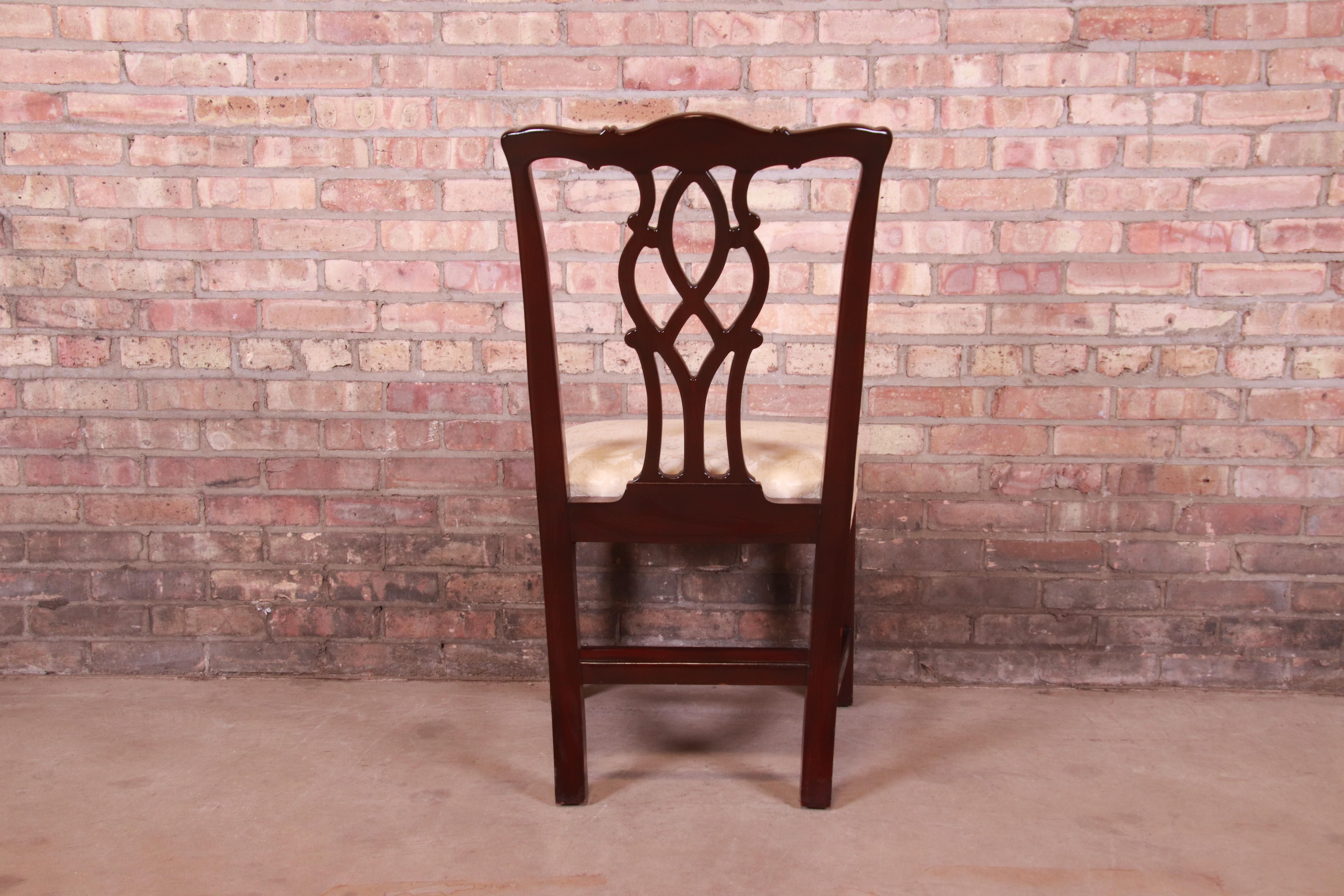 Kindel Furniture Georgian Carved Mahogany Dining Chairs, Set of Six 12