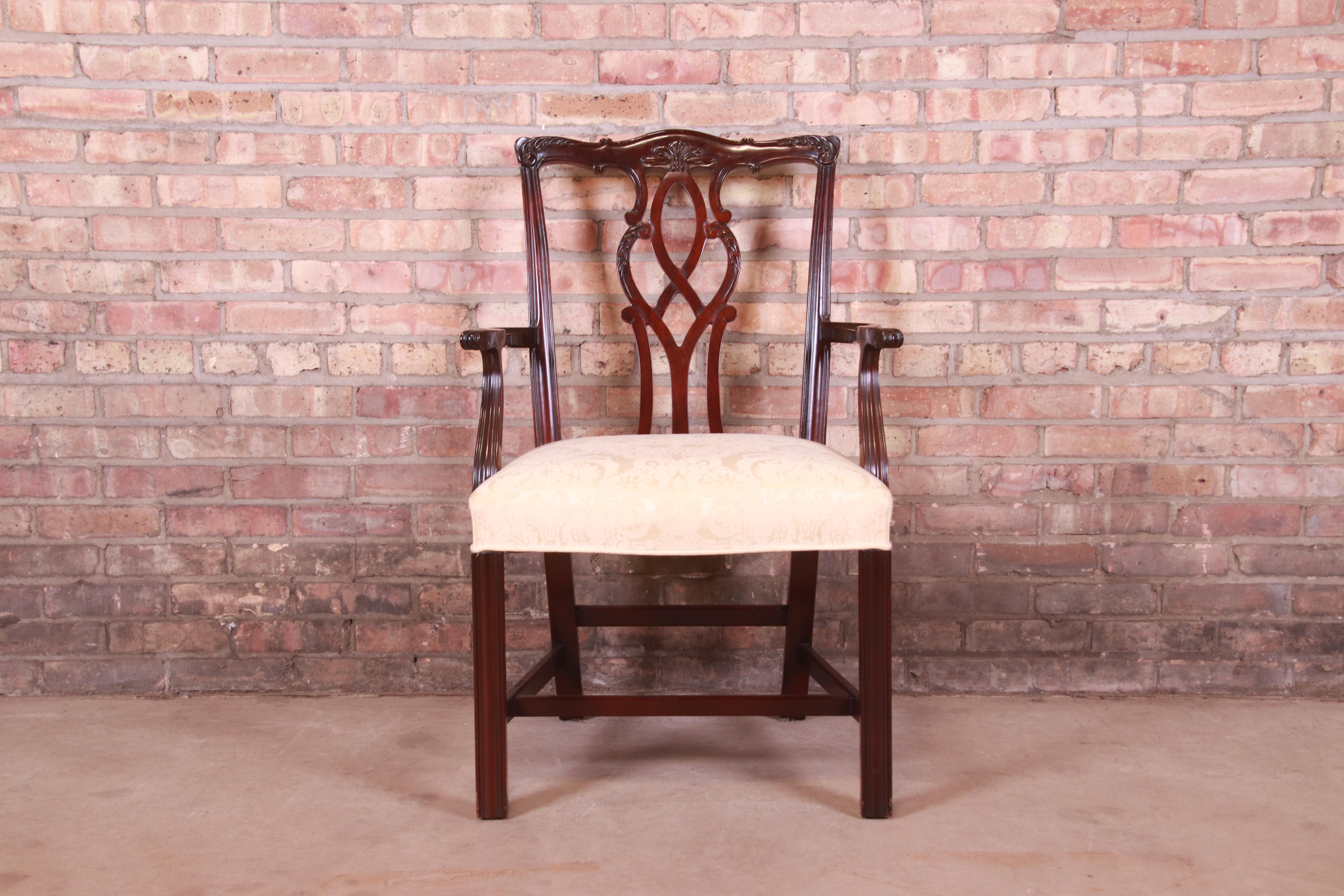 Kindel Furniture Georgian Carved Mahogany Dining Chairs, Set of Six 3